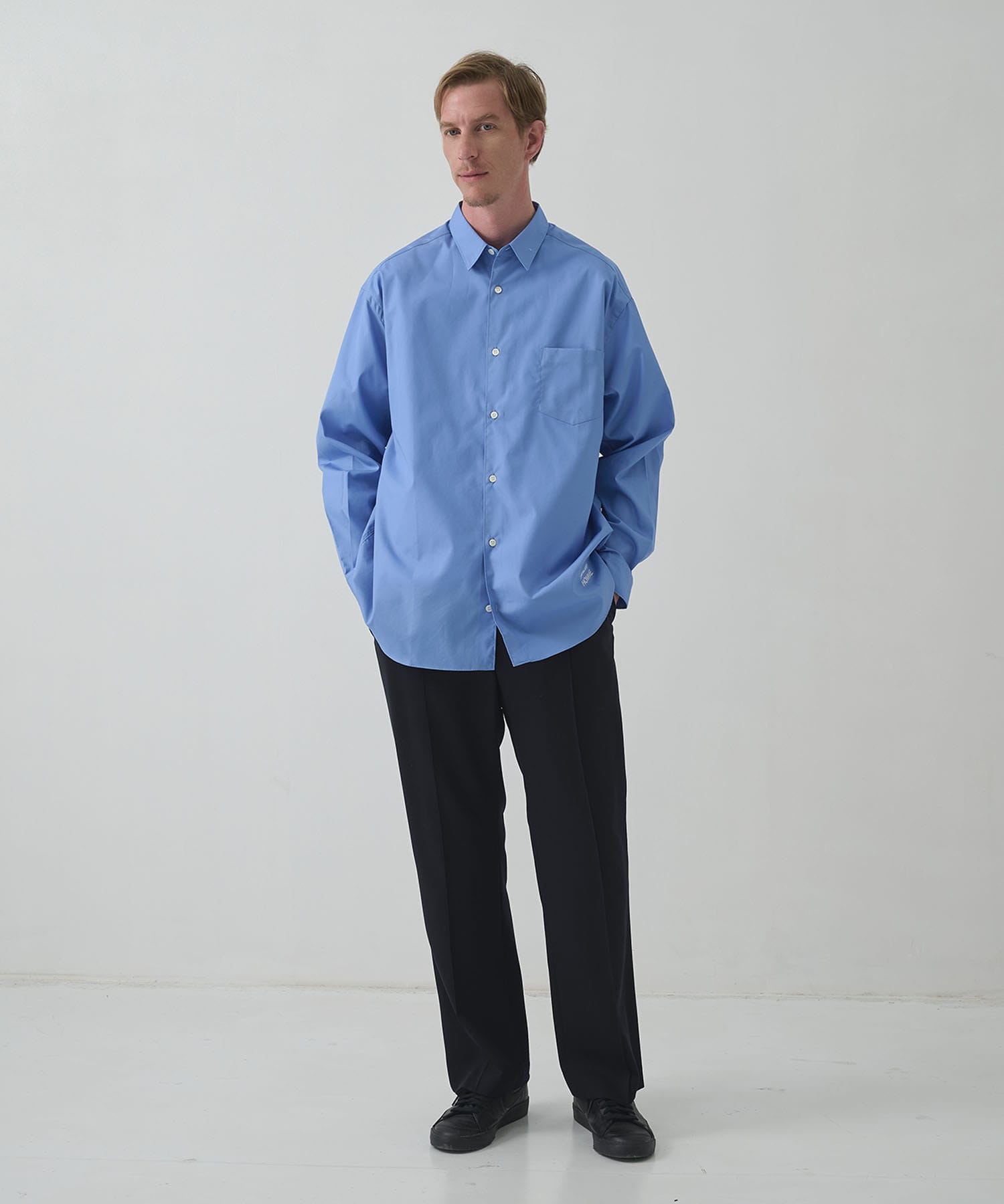 【コムデギャルソンオム】綿ブロード L/S Shirts COMME des GARCONS HOMME