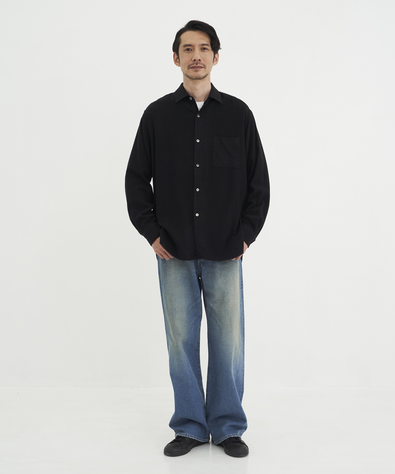 RAYON SILK FLANNEL OVERSIZED DOWN PAT SHIRT ssstein