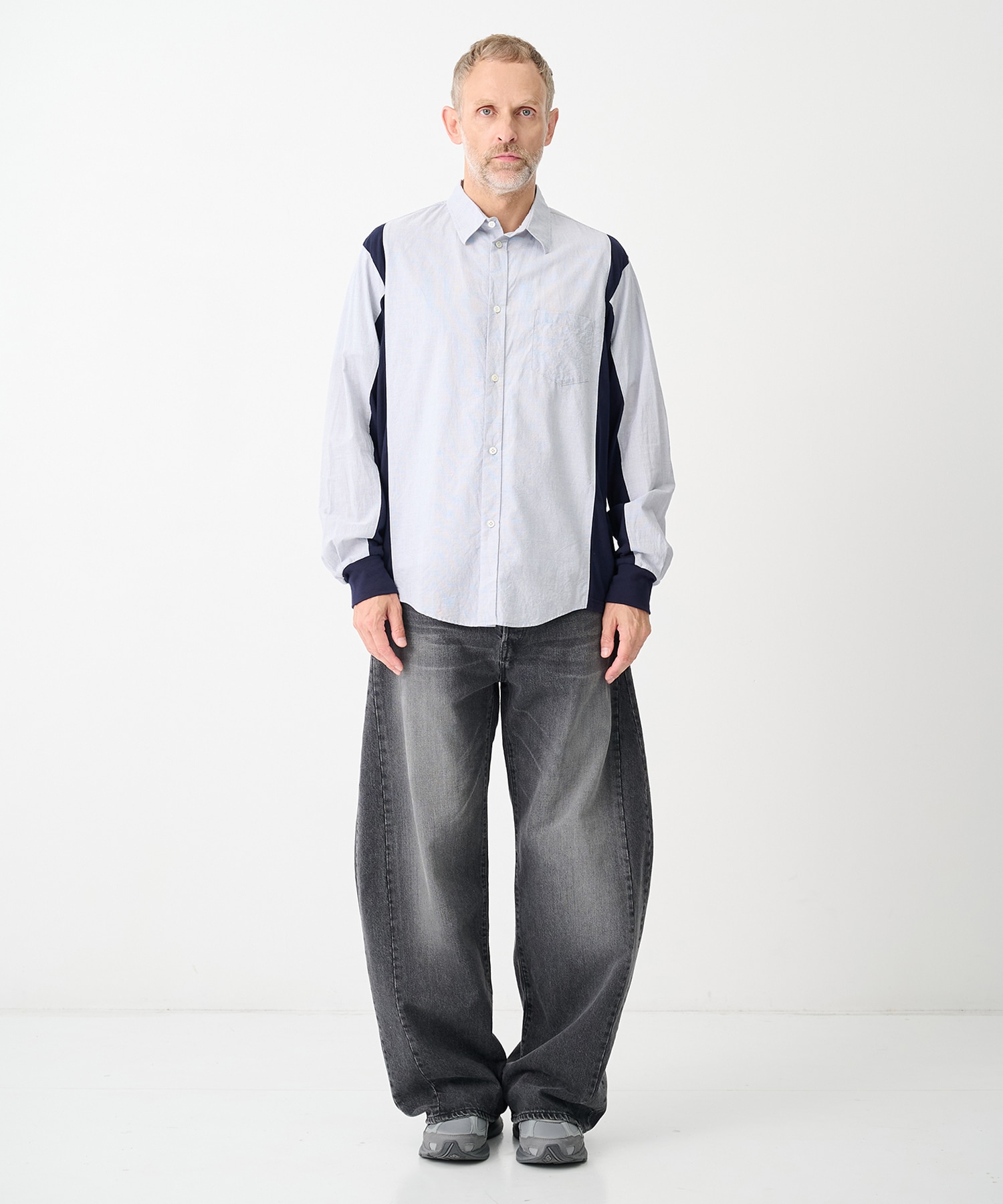 【アンダーカバー】UP1F4402 L/S Mix Shirts UNDERCOVER