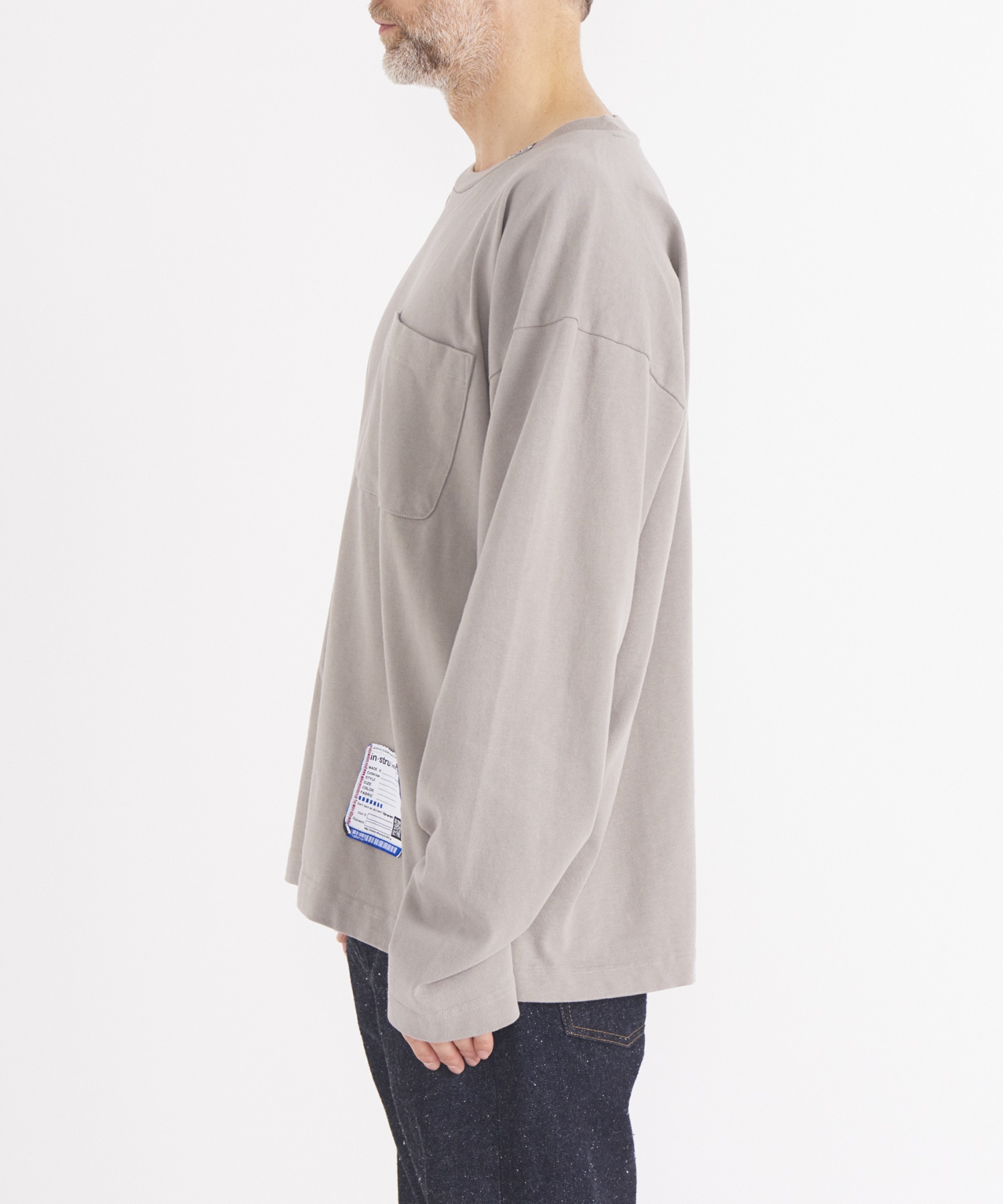 HEAVY WEIGHT JERSEY POCKET LS TEE Maison MIHARA YASUHIRO