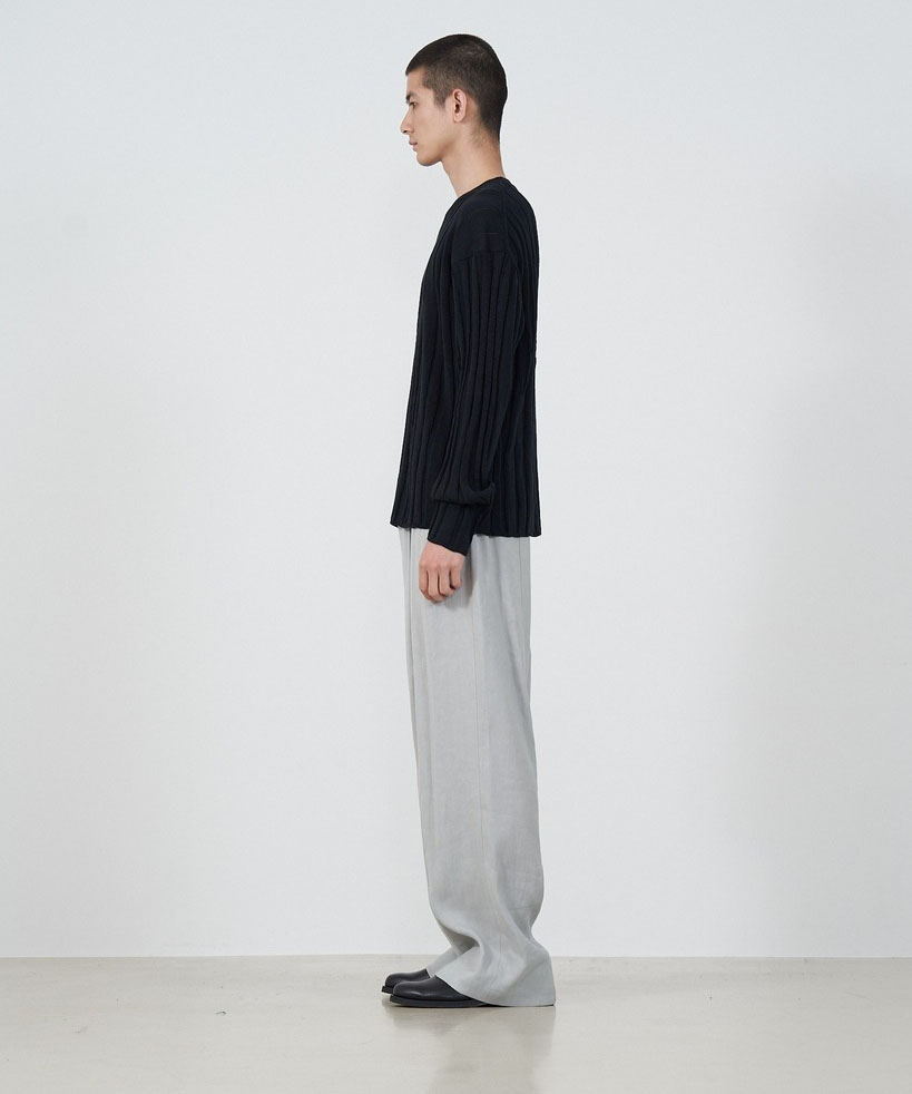 ROUNDUM RIB CREWNECK SWEATER YOKE