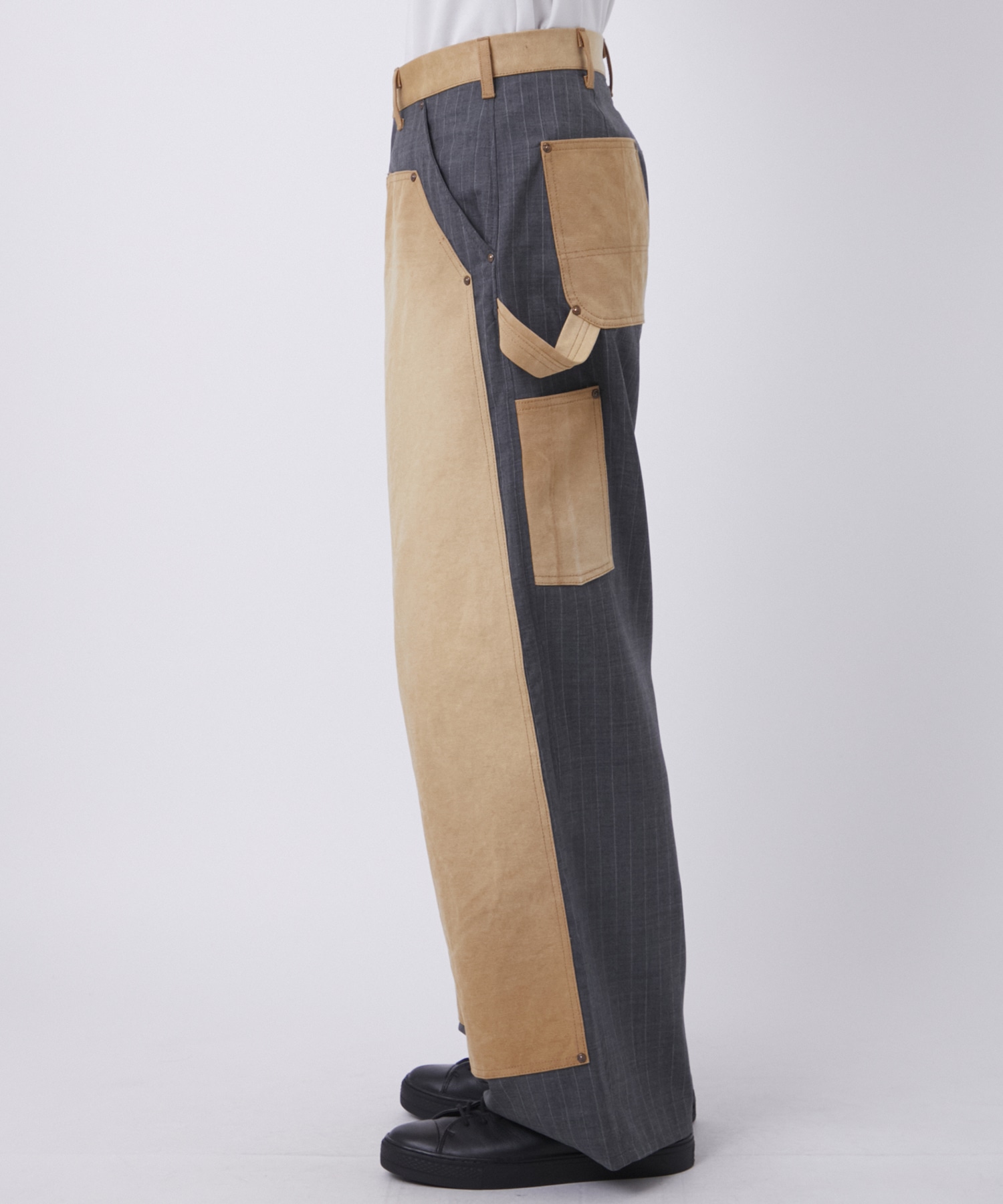 Vintage-effect work pants KHOKI