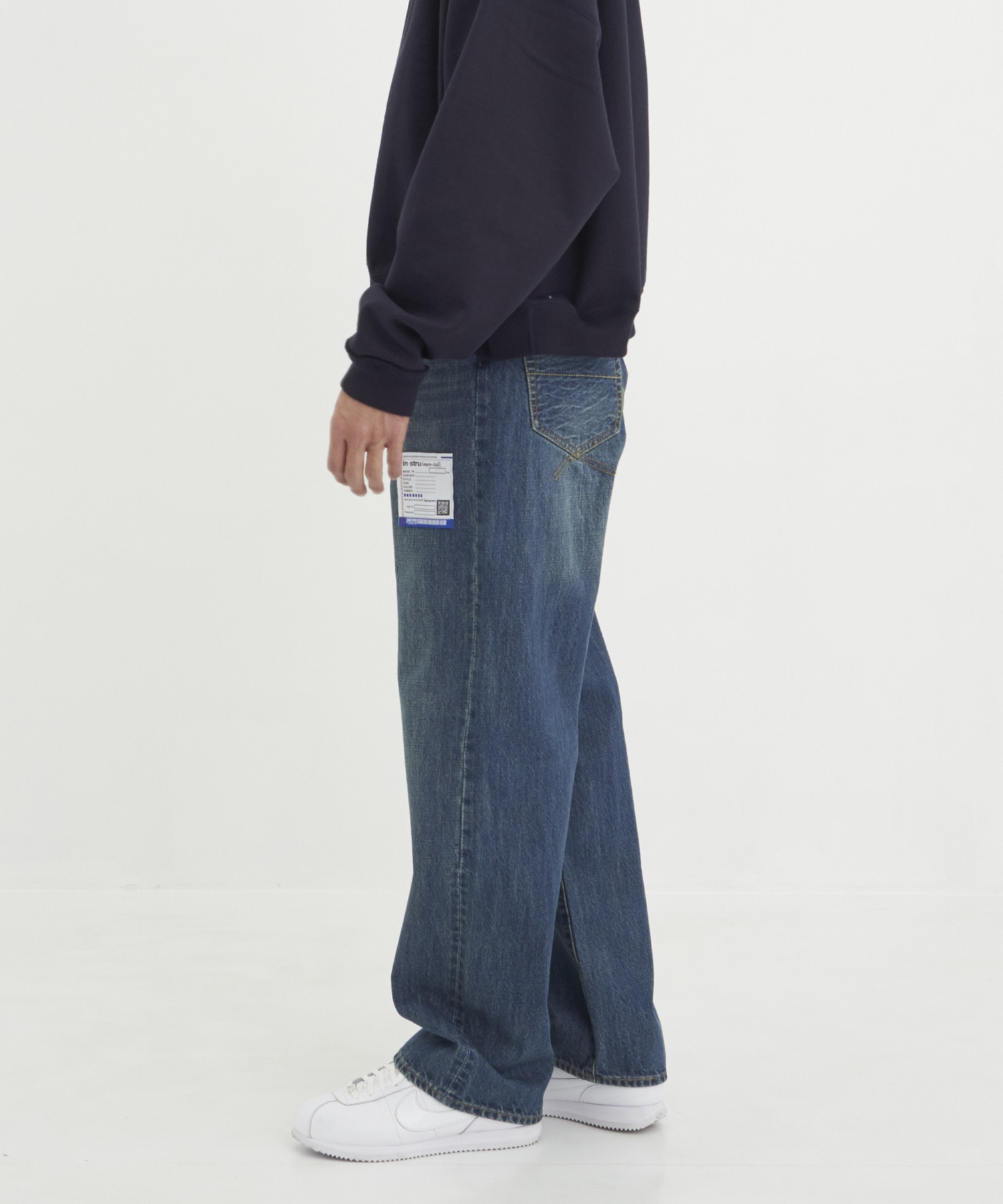 HARD WASHED SELVAGE DENIM STRAIGHT PANTS Maison MIHARA YASUHIRO