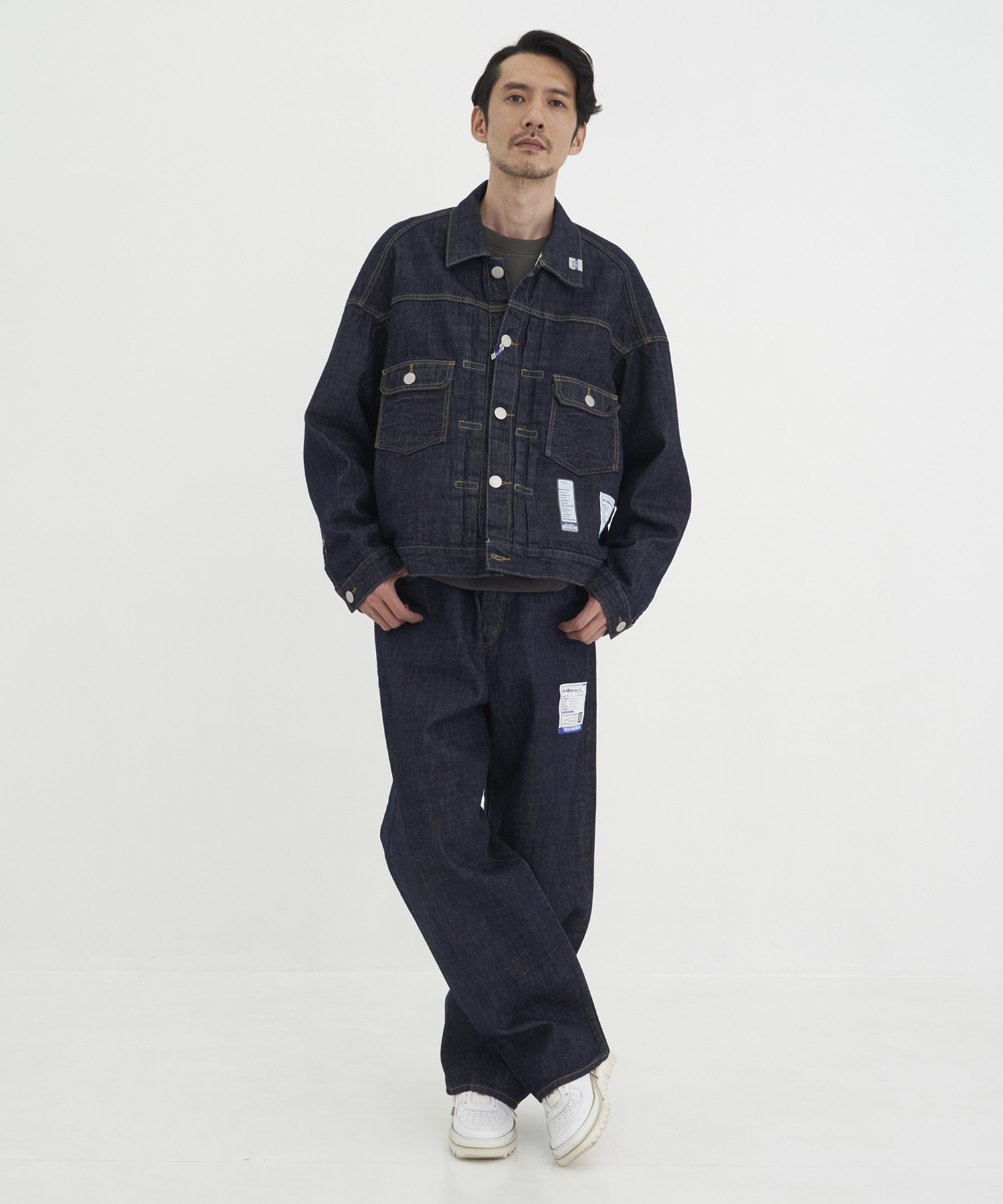 ONE WASHED SELVAGE DENIM BAGGY PANTS Maison MIHARA YASUHIRO