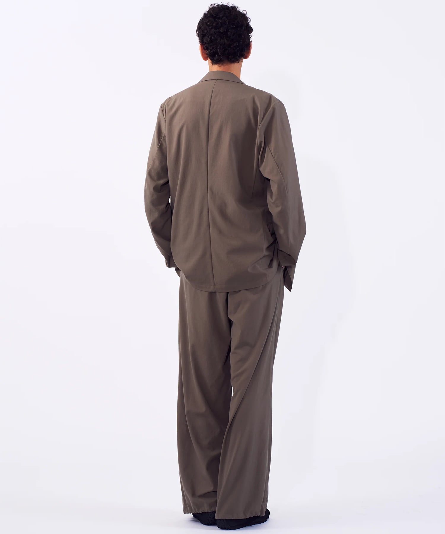 Wool Washer Tropical 2pleated Easy Trousers YOKE