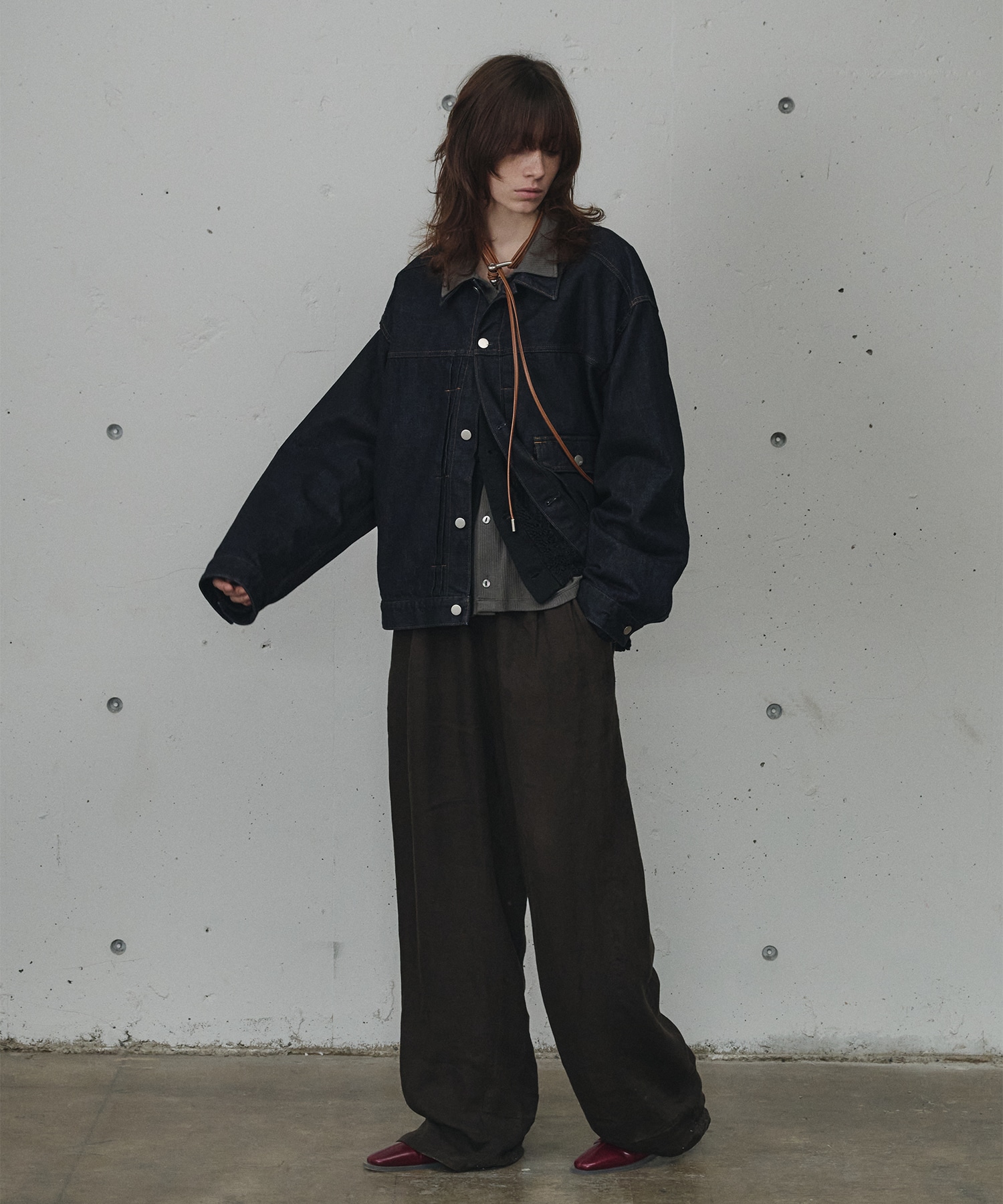 100/S LINEN TUCK SLACKS ANCELLM