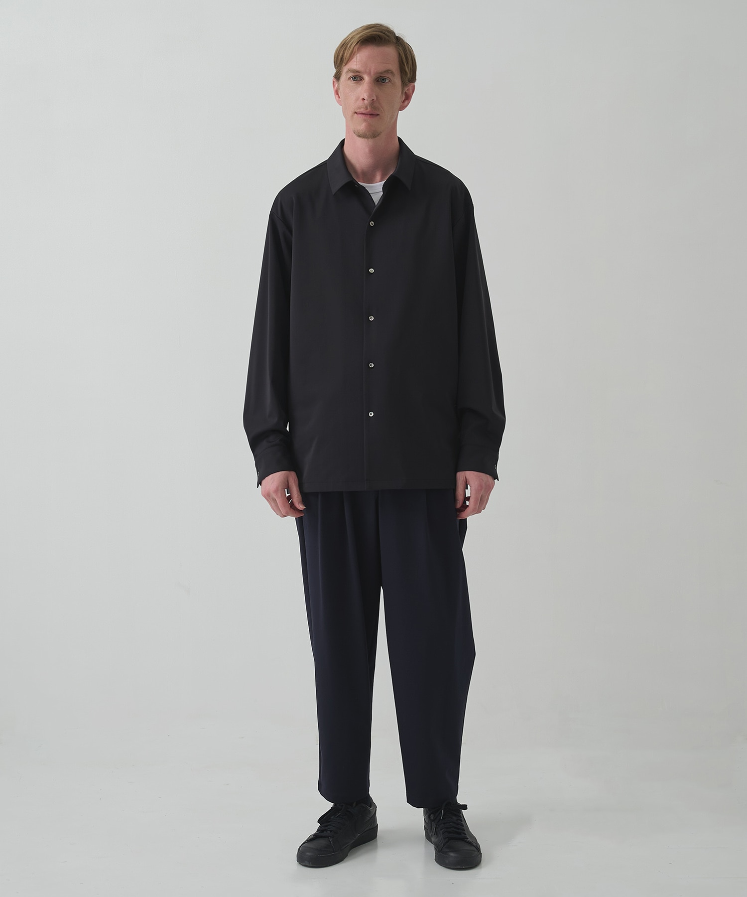 MATTE WASHABLE HIGH FUNCTION JERSEY WIDE TAPERED PANTS THE TOKYO