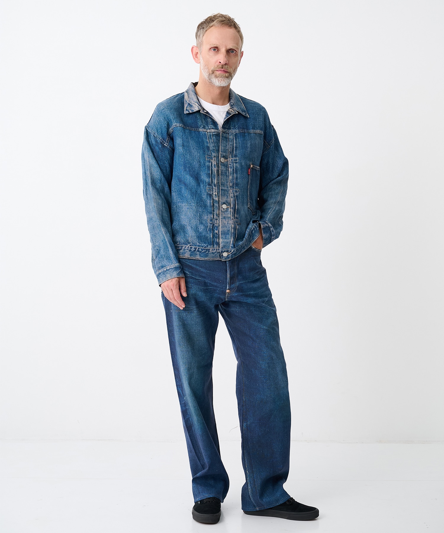 麻オックス 転写プリント Levis Wネーム BerBerJin 1st Jacket eYe JUNYA WATANABE MAN