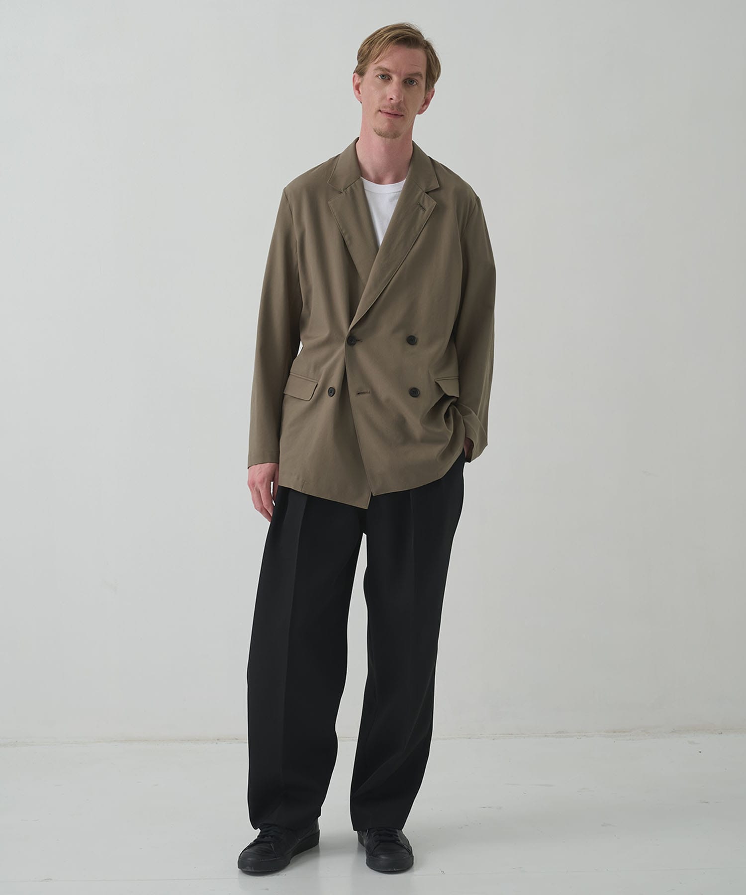 【ヨーク】Wool Washer Tropical Double Breasted Jacket YOKE