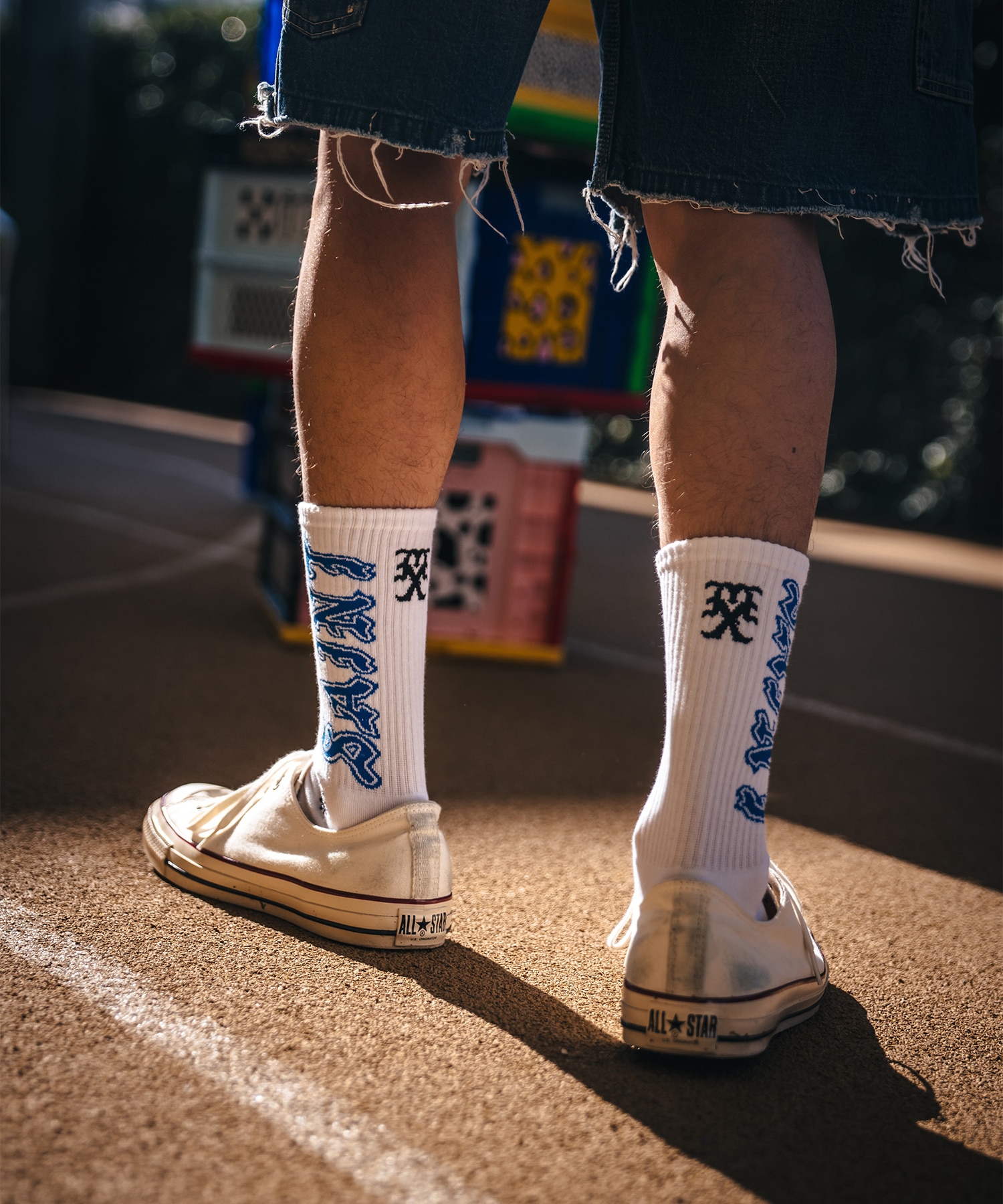 【セントマイケル】SM-MK8-0000-107/SOCKS/SAINT/WHITE+BLUE SAINT MXXXXXX