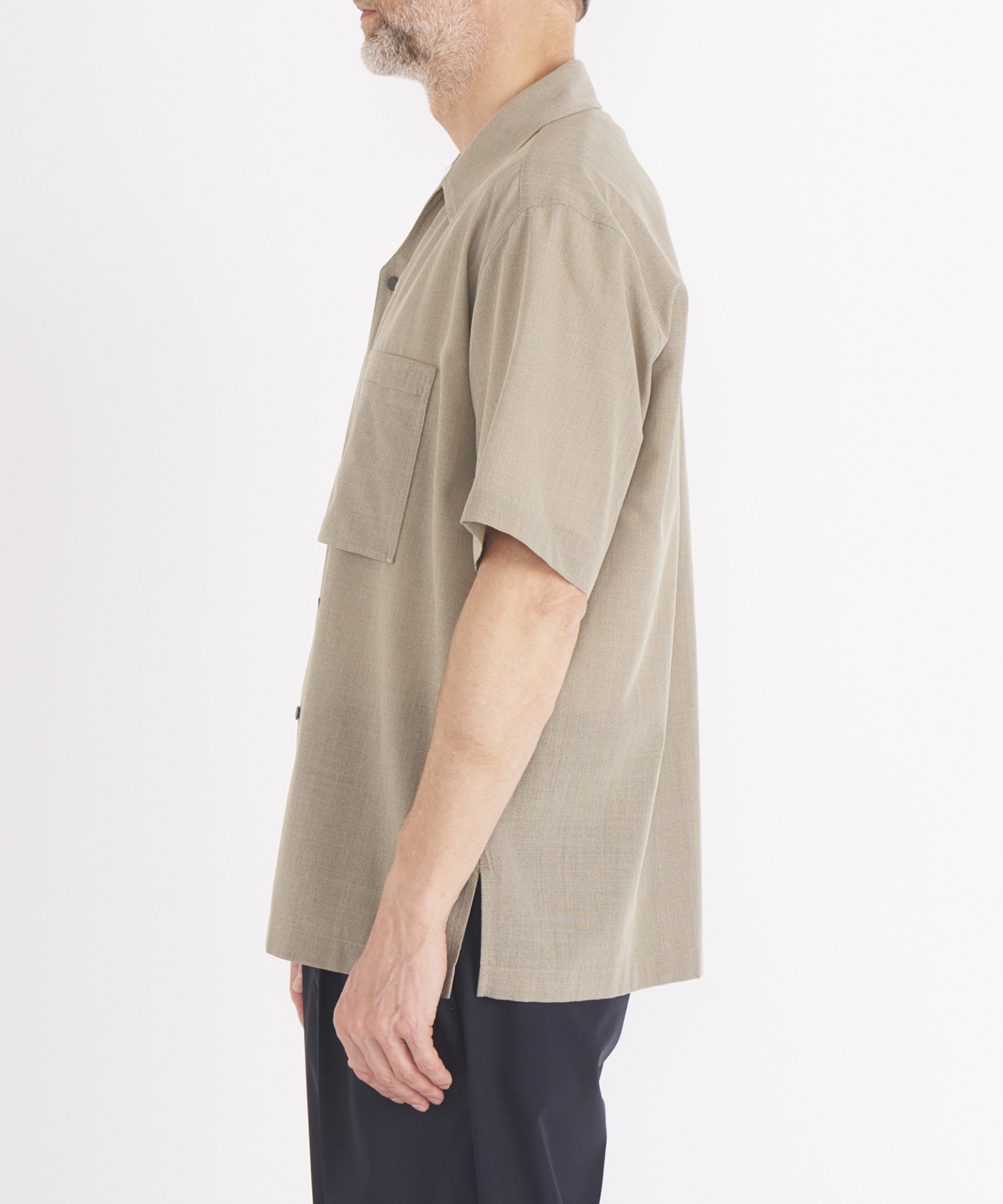 【イレニサ】OPEN COLLAR SHORT-SLEEVED SHIRT IRENISA
