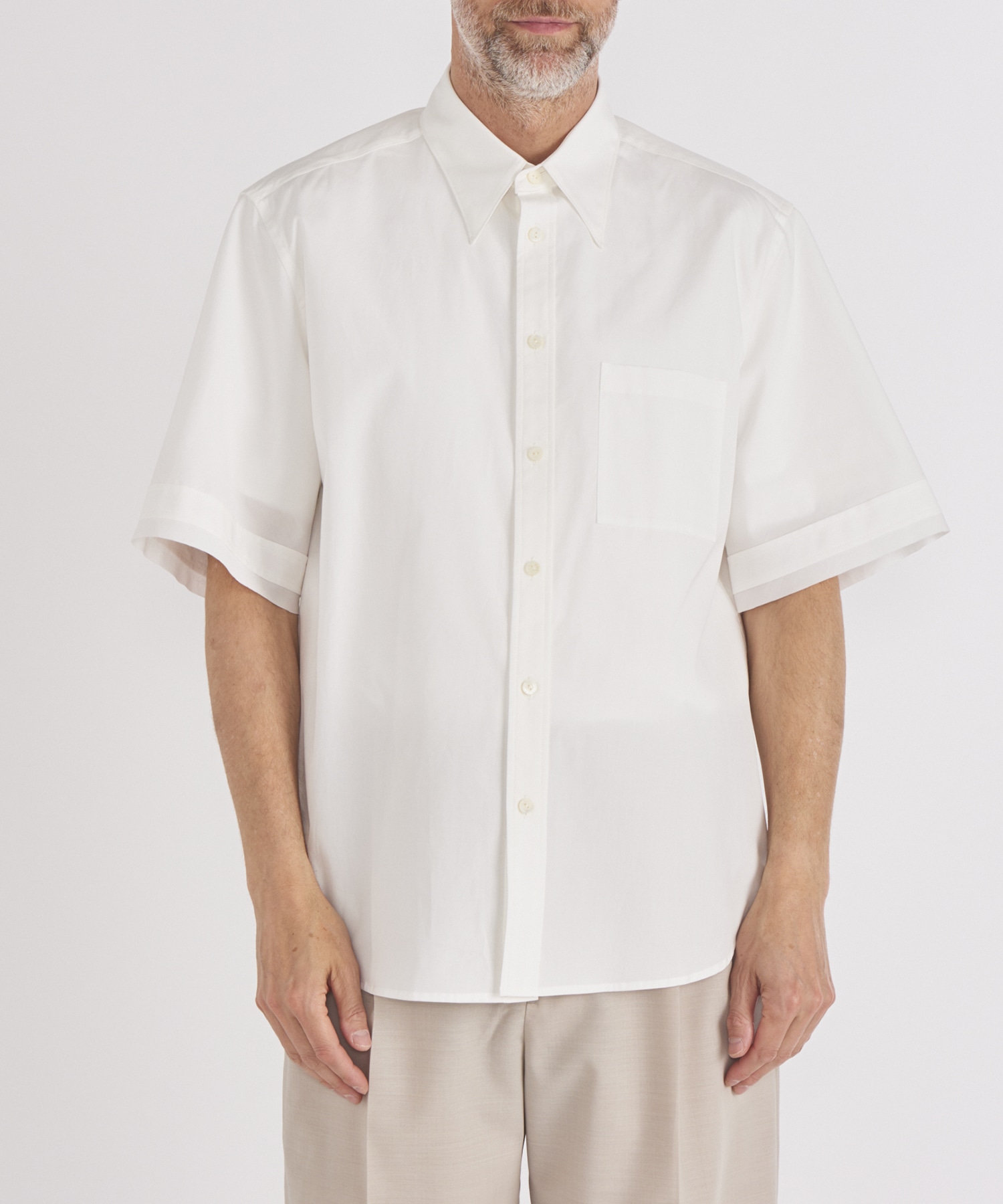 【イレニサ】REGULAR COLLAR SHORT-SLEEVED SHIRT IRENISA