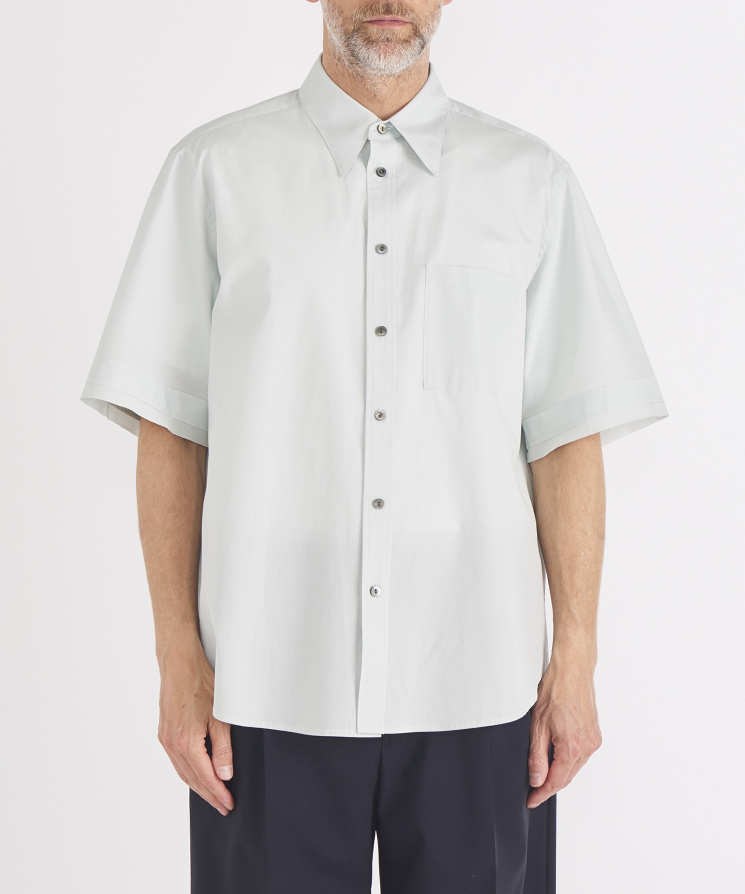 【イレニサ】REGULAR COLLAR SHORT-SLEEVED SHIRT IRENISA