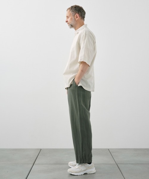 SHRINK COTTON LAWN OVERSIZED HALF SLEEVE SHIRT ATON