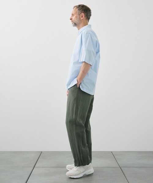 SHRINK COTTON LAWN OVERSIZED HALF SLEEVE SHIRT ATON