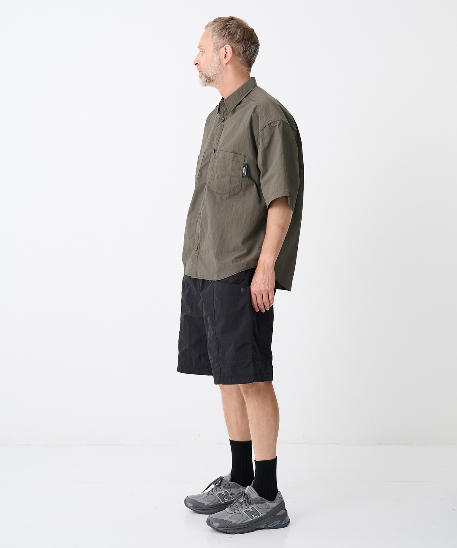 【コムデギャルソンオム】ナイロンタッサー S/S Shirts COMME des GARCONS HOMME