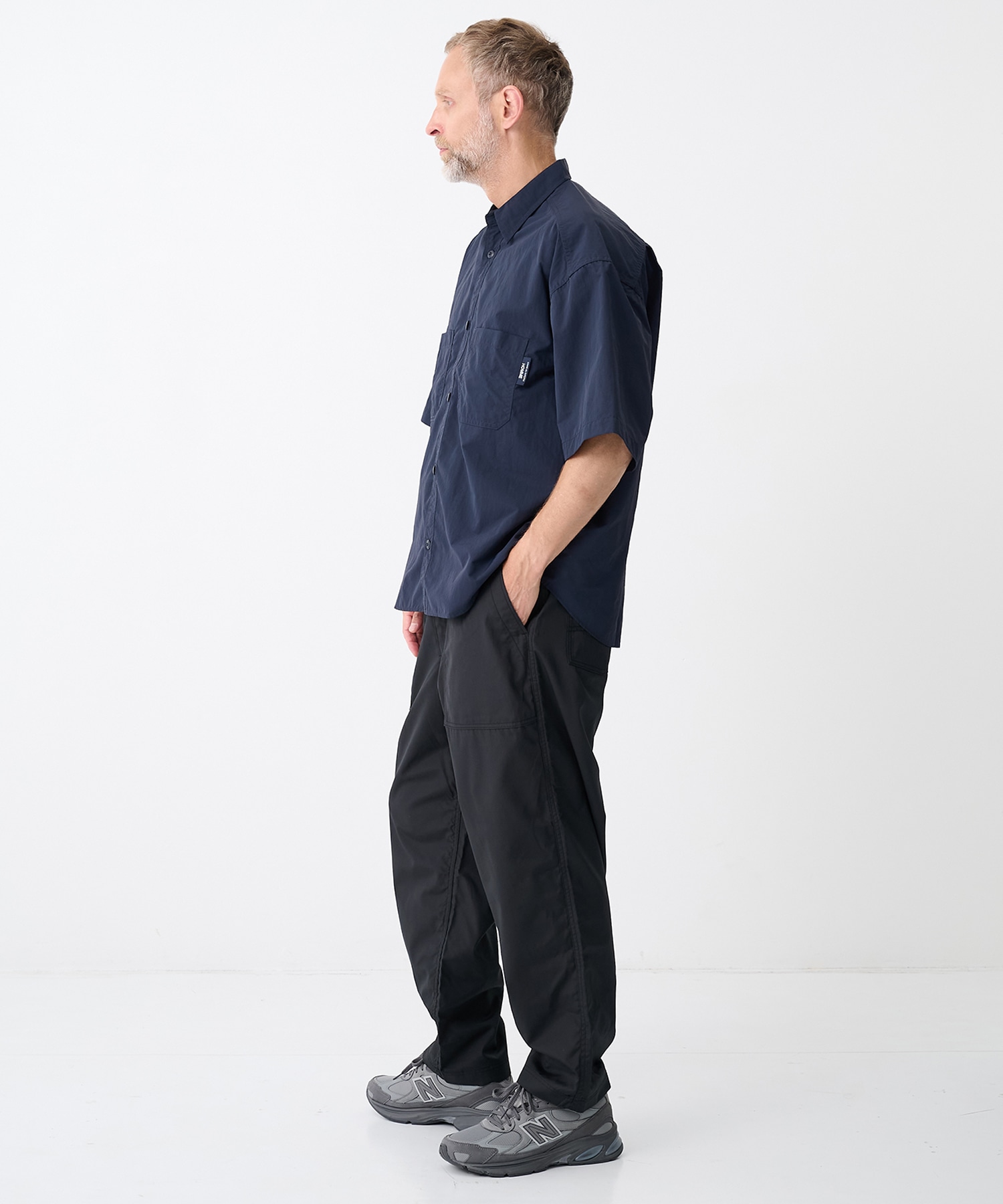 【コムデギャルソンオム】ナイロンタッサー S/S Shirts COMME des GARCONS HOMME