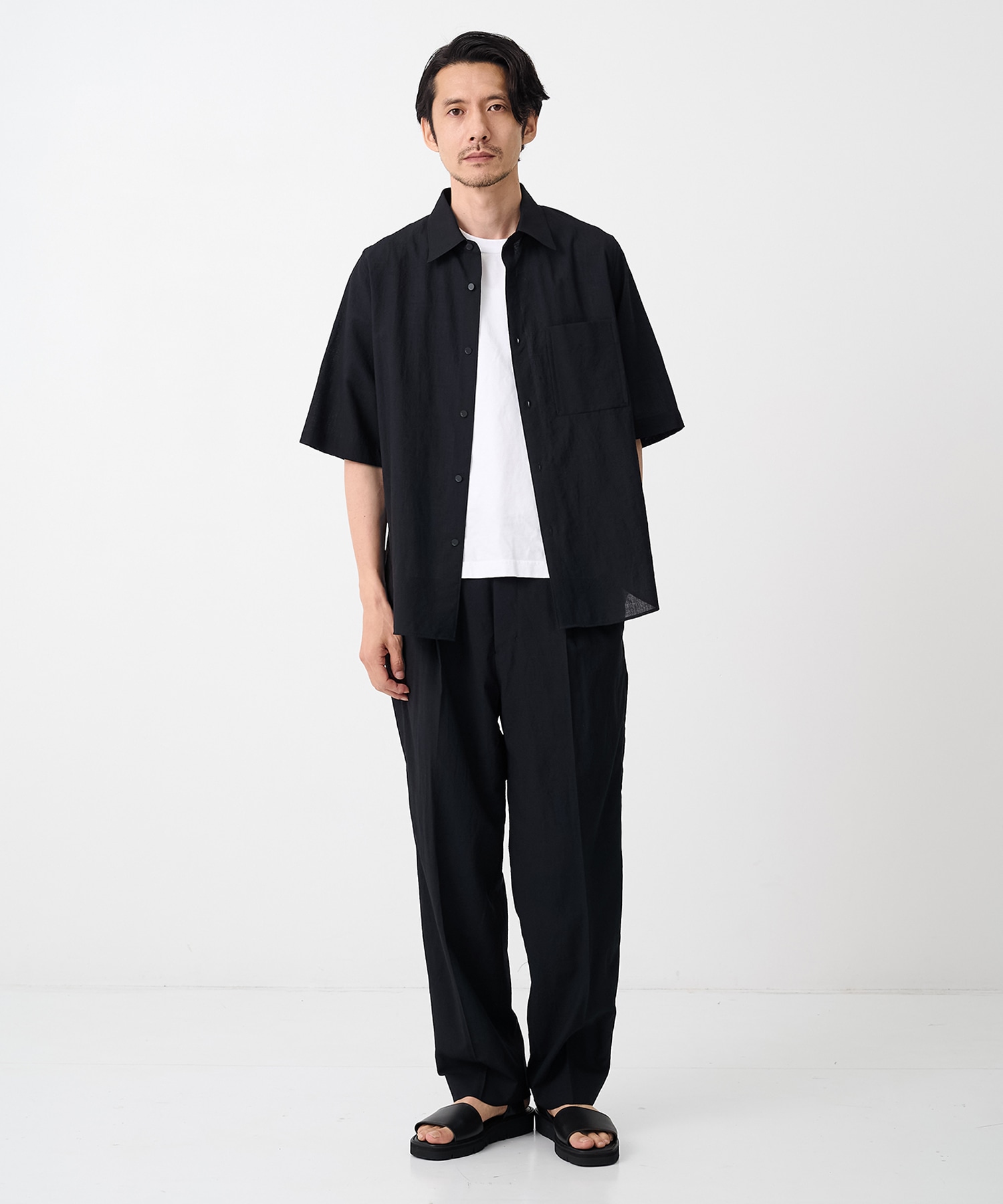 【イレニサ】EXTENDED YOKE HALF-SLEEVED SHIRT IRENISA