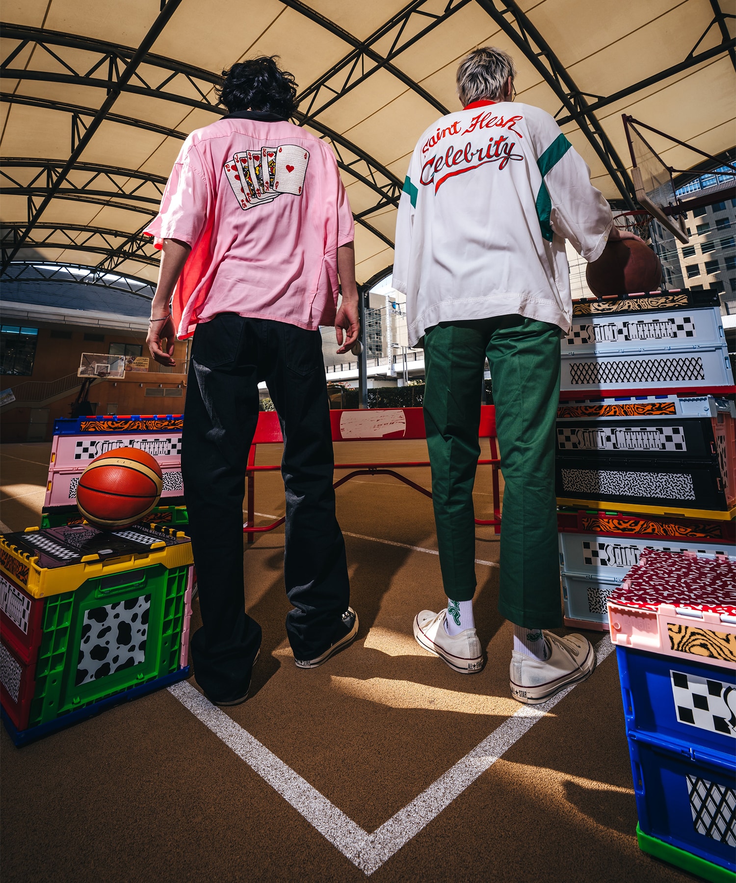 【セントマイケル】SM-MK8-0000-036/BOWLING SHIRT/TRUMP/PINK SAINT MXXXXXX