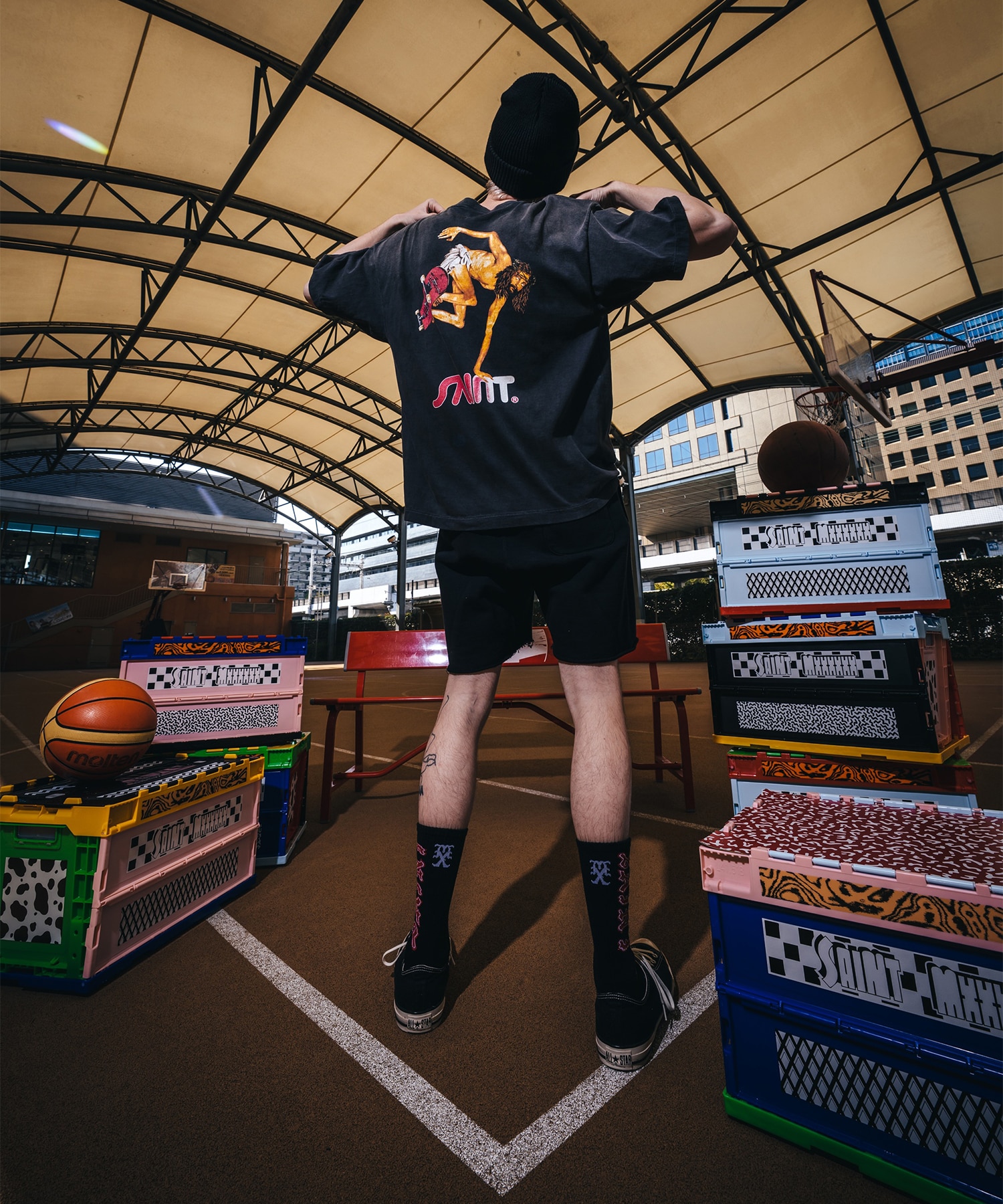 【セントマイケル】SM-MK8-0000-007/SS T-SHIRT/SKATE/BLACK SAINT MXXXXXX