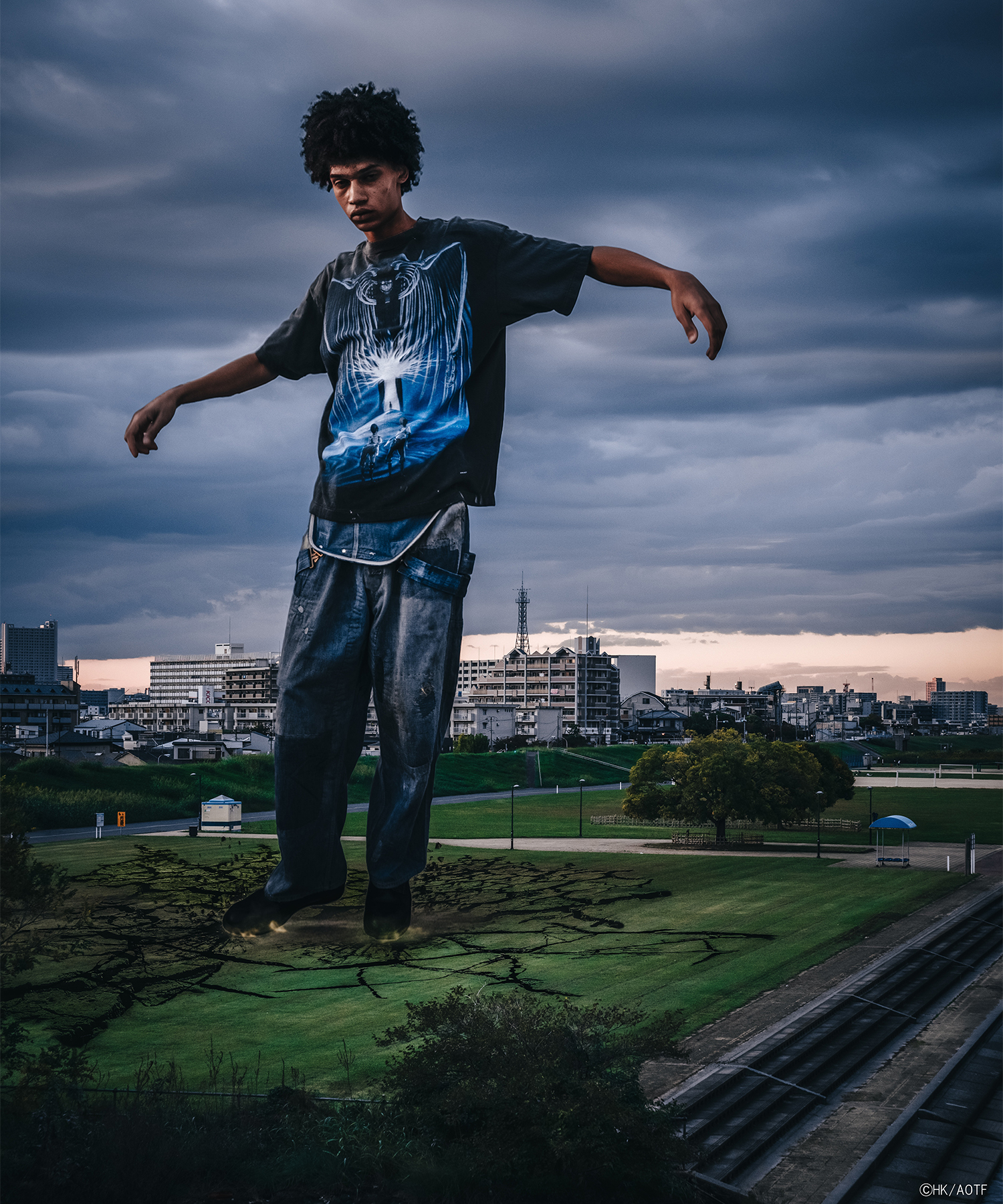 【セントマイケル】SM-MK8-0000-C77/AOT_SS TEE/ATTACK ON TITAN/BLK SAINT MXXXXXX