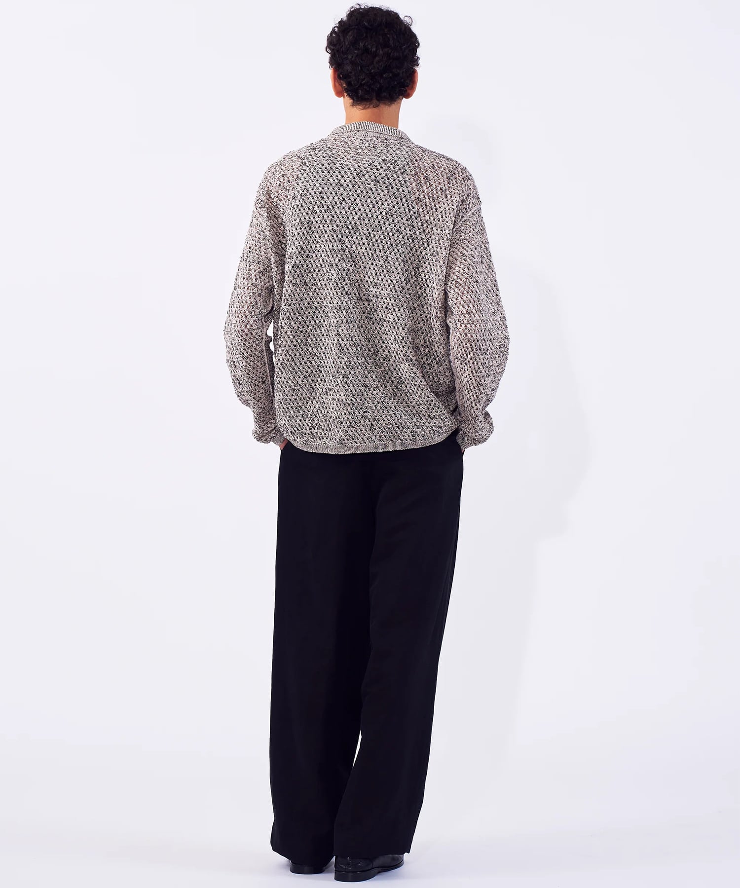 Mesh Knit Shirt Cardigan YOKE