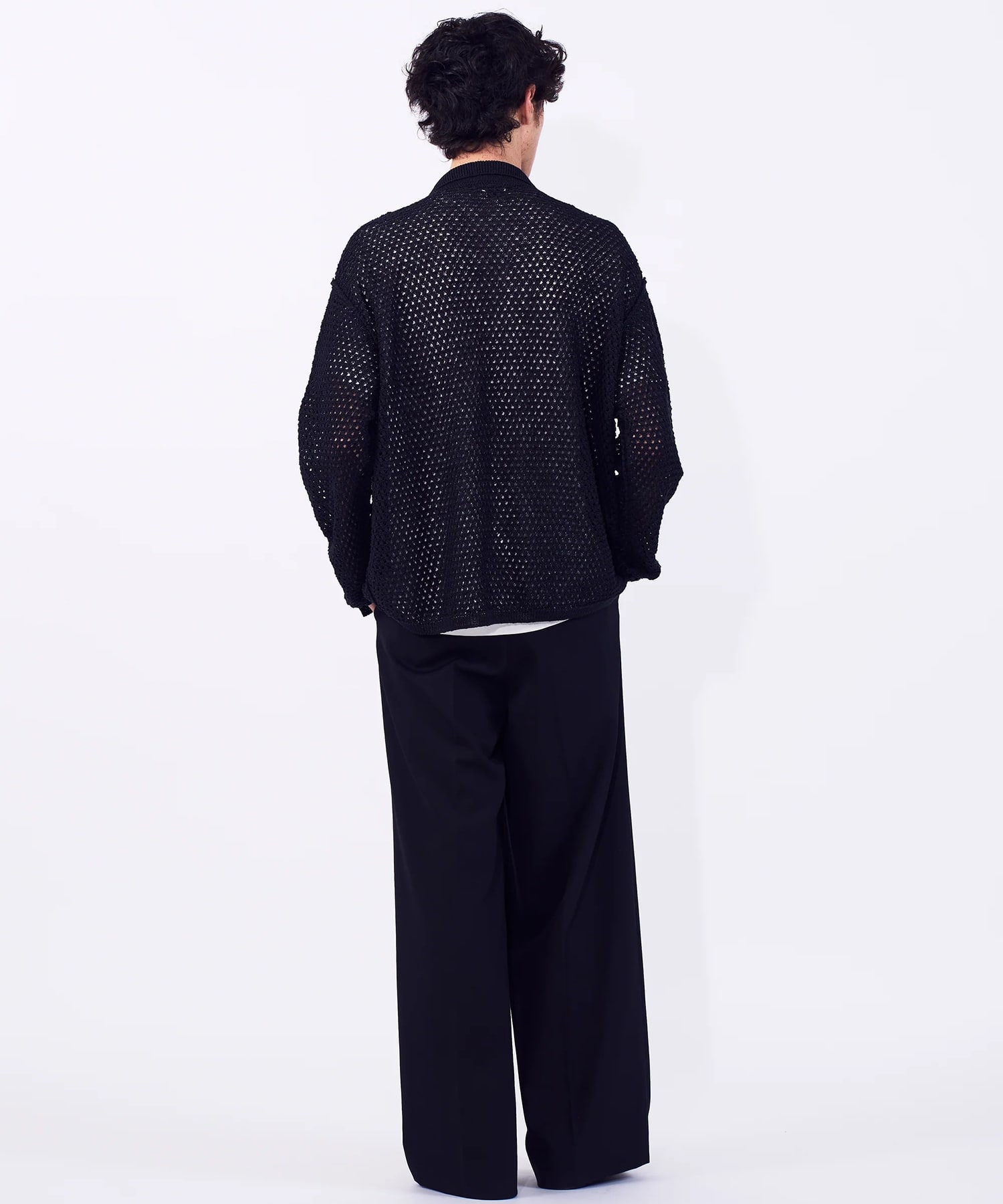 Mesh Knit Shirt Cardigan YOKE