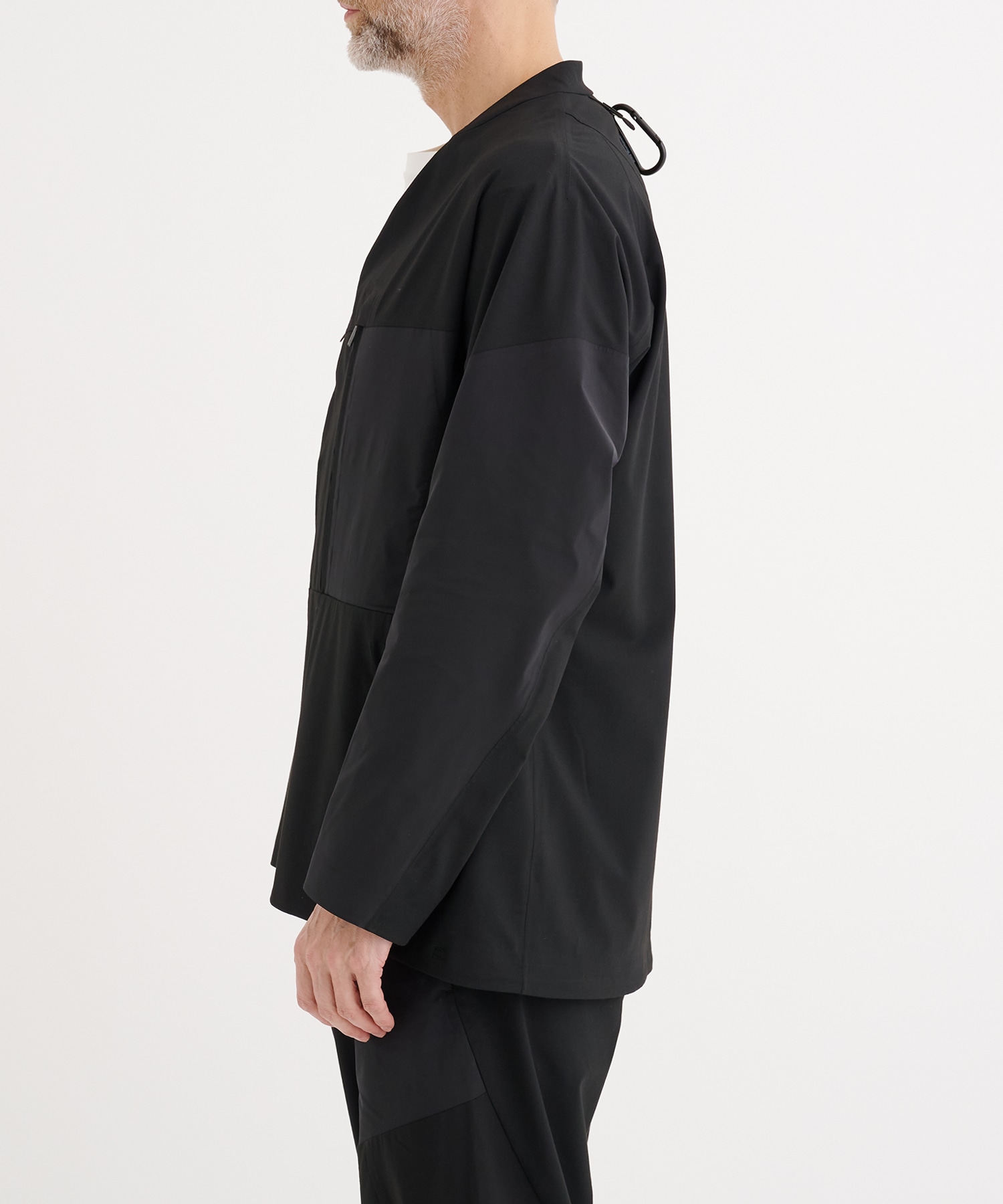 別注 STRETCHED HYBRID NO COLLAR JACKET White Mountaineering