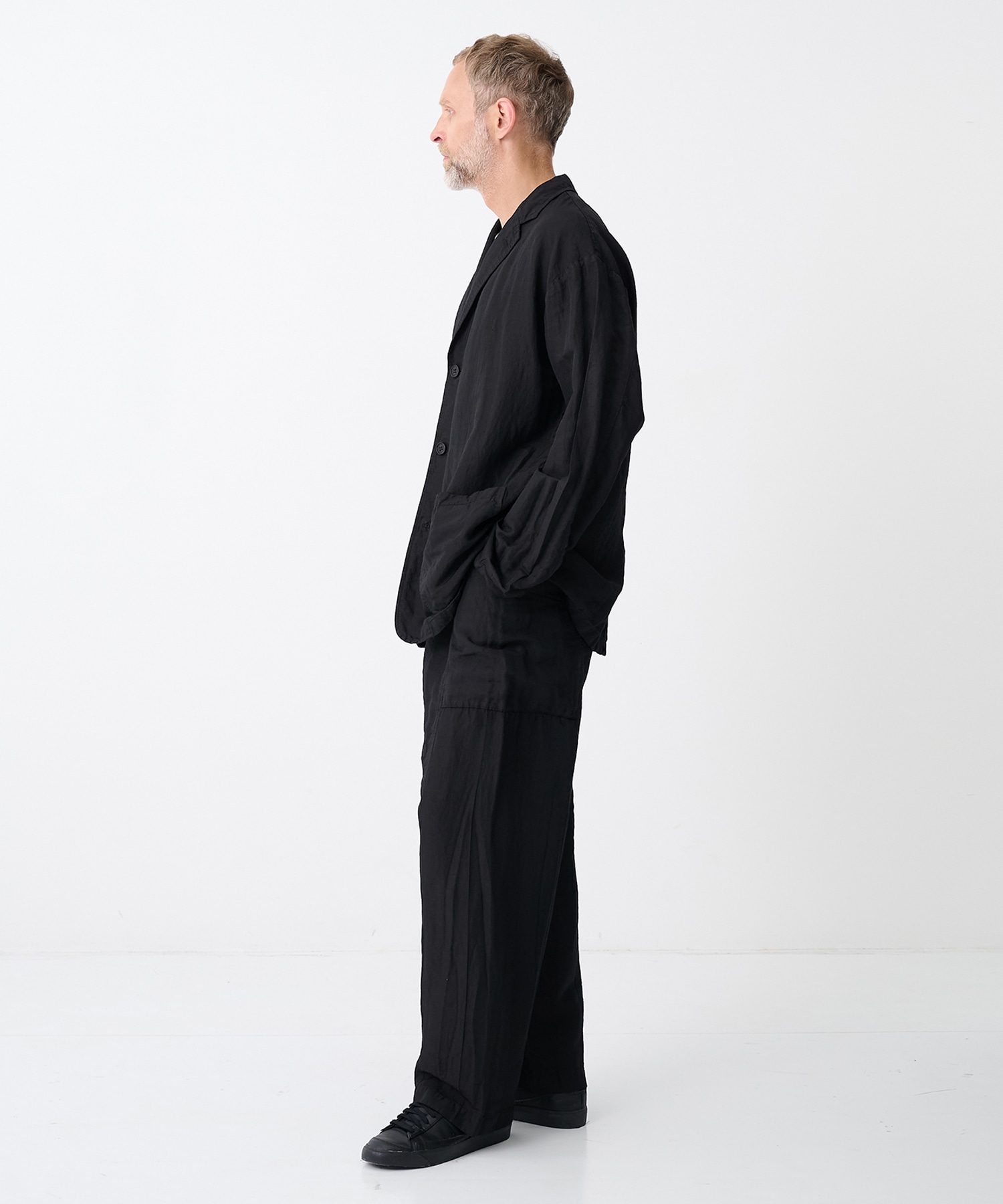 【コムデギャルソンオム】HQ-J026-051 エステルリネンギャバ 製品染 3B Jacket COMME des GARCONS HOMME