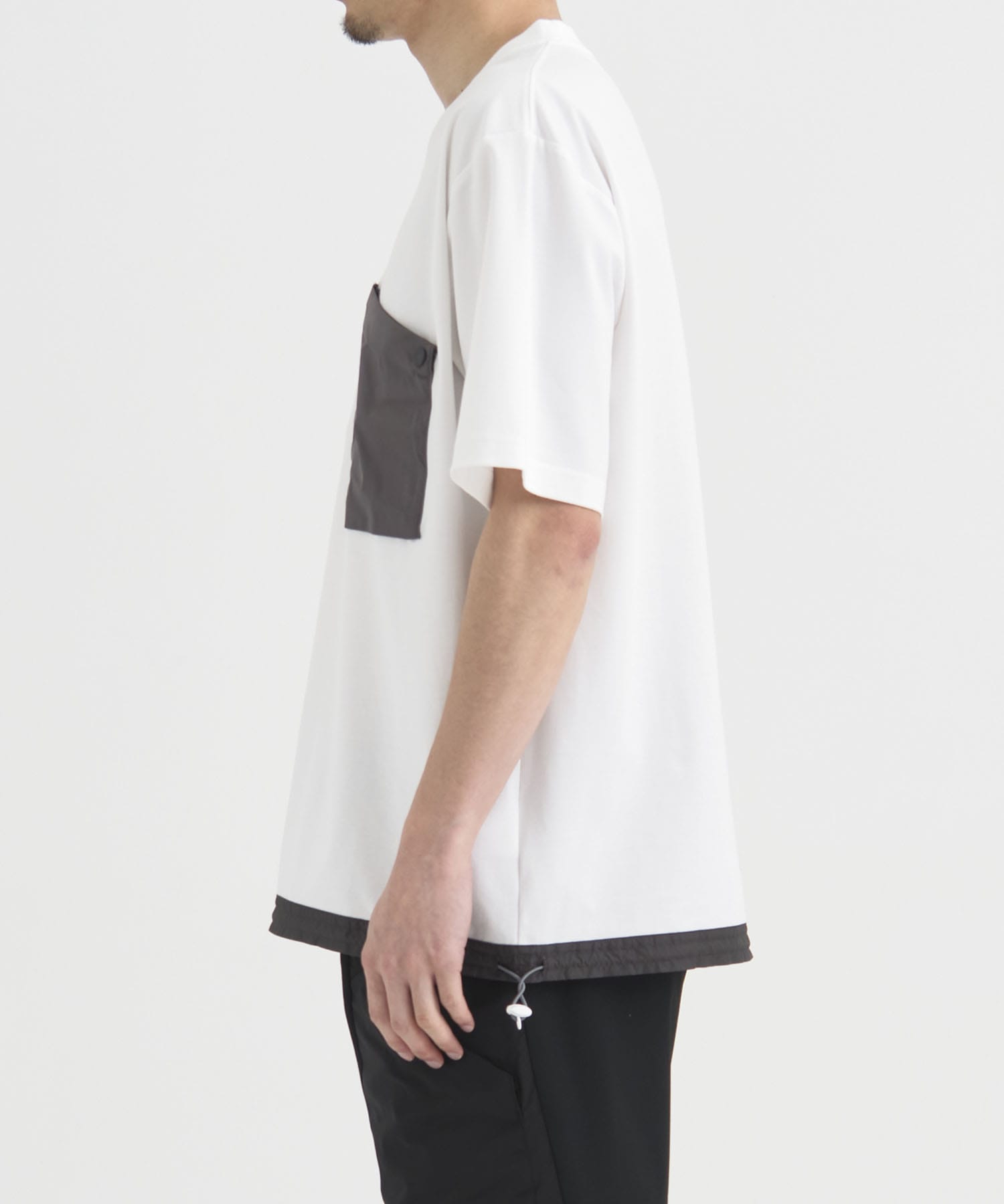 別注 DRAW CORD S/S POCKET TEE White Mountaineering