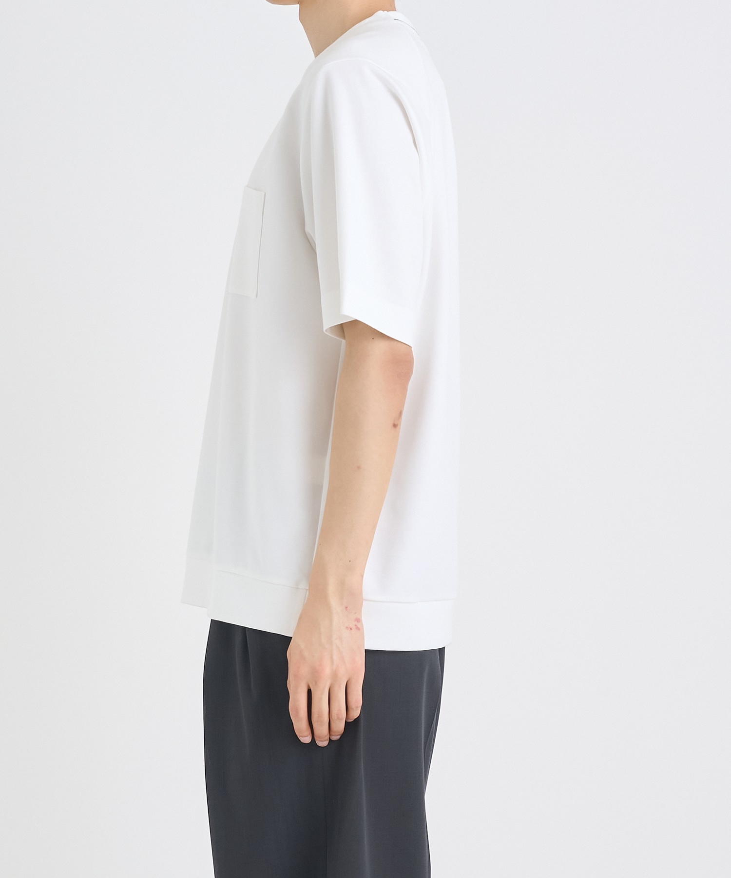 別注 RIB SHORT-SLEEVED POCKET T-SHIRT IRENISA