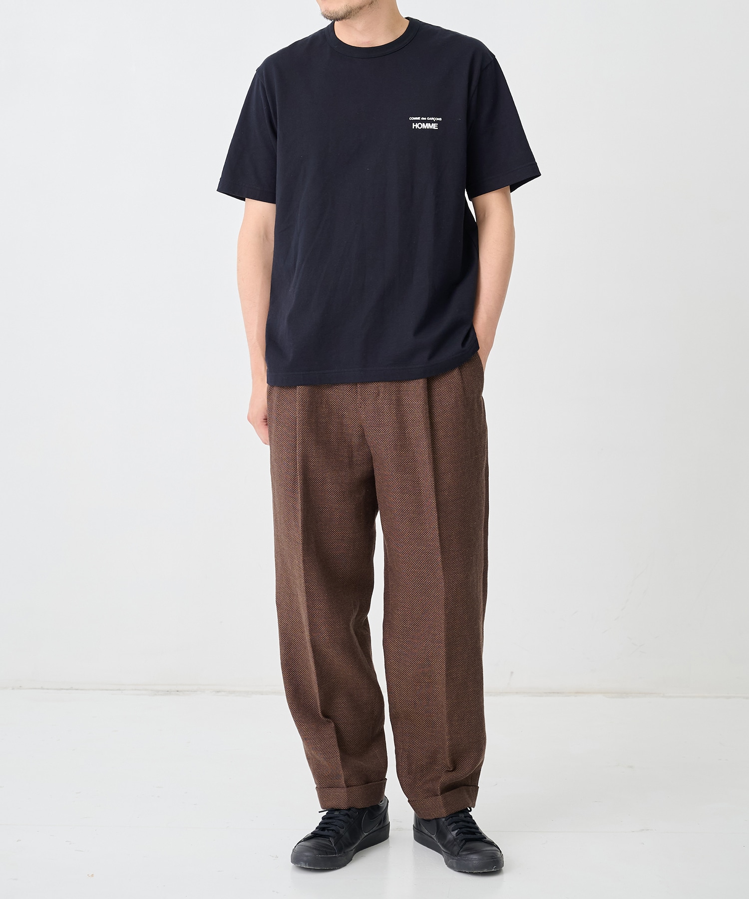 【イレニサ】SUMMER TWEED TWO TUCK WIDE TROUSERS IRENISA