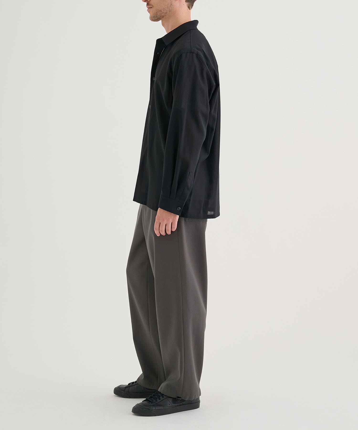 TWIST WOOL WASHER OVERSIZED SHIRT ATON