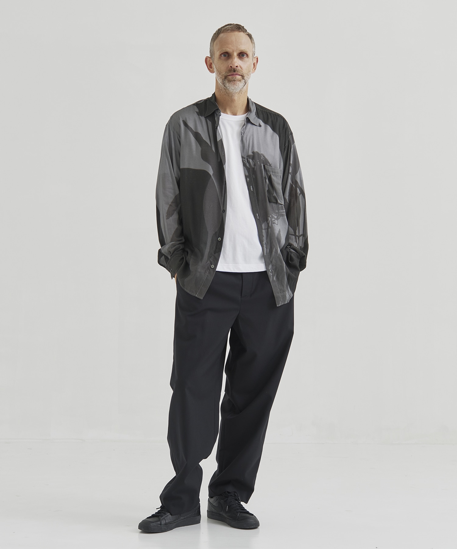 Photogram Printed Rayon Shirt YOKE