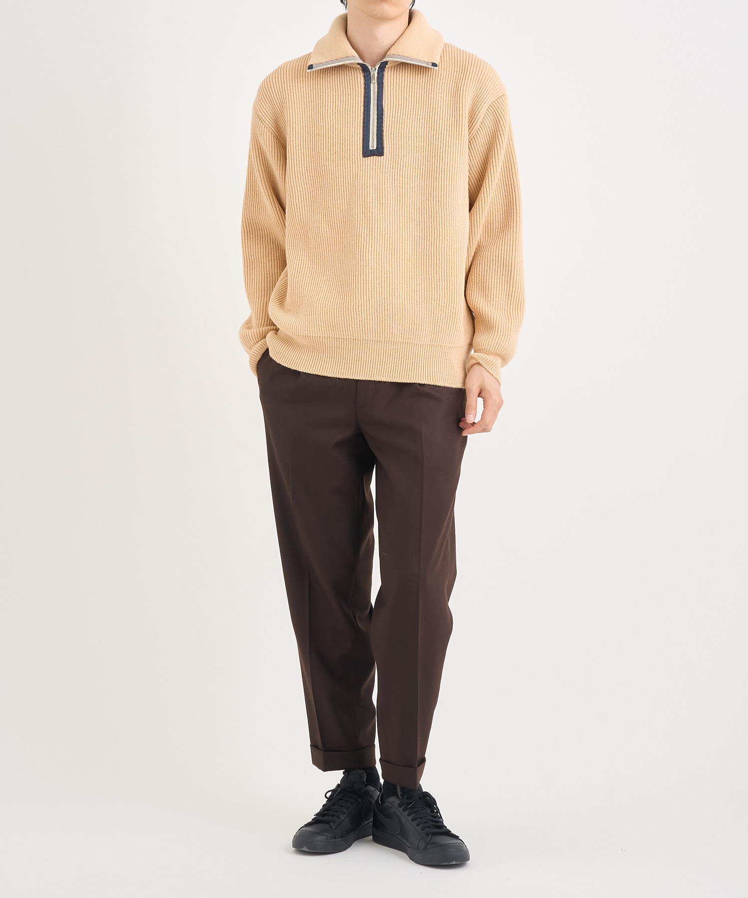 25WCM-N07305 HALF ZIP KNIT kolor