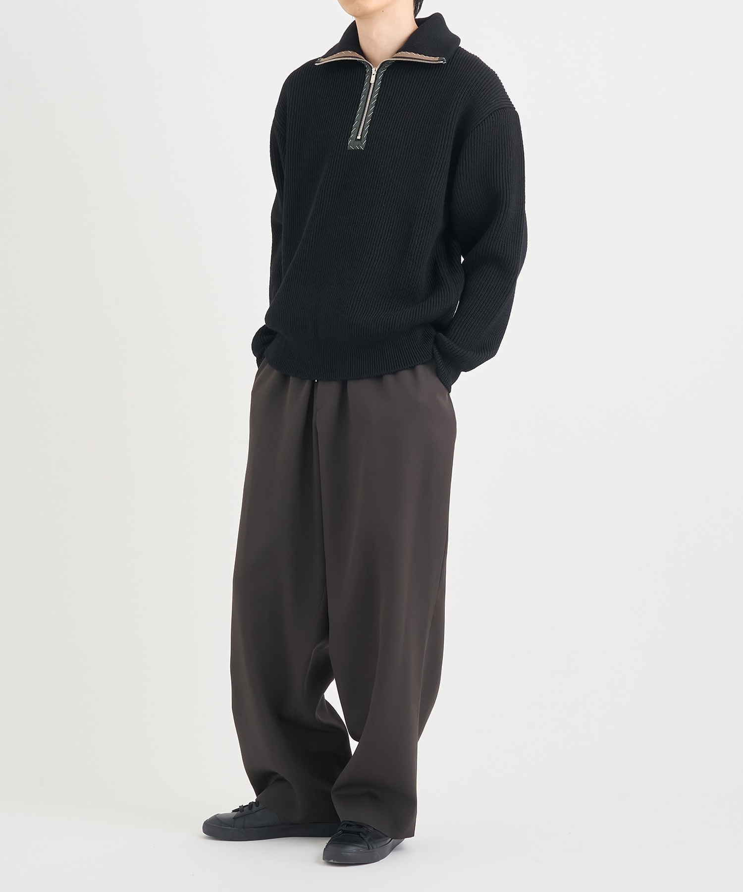 25WCM-N07305 HALF ZIP KNIT kolor