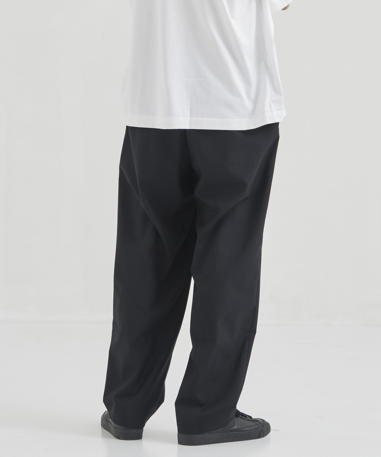 WOOL TORPICAL LOOSE FIT PANTS ATON