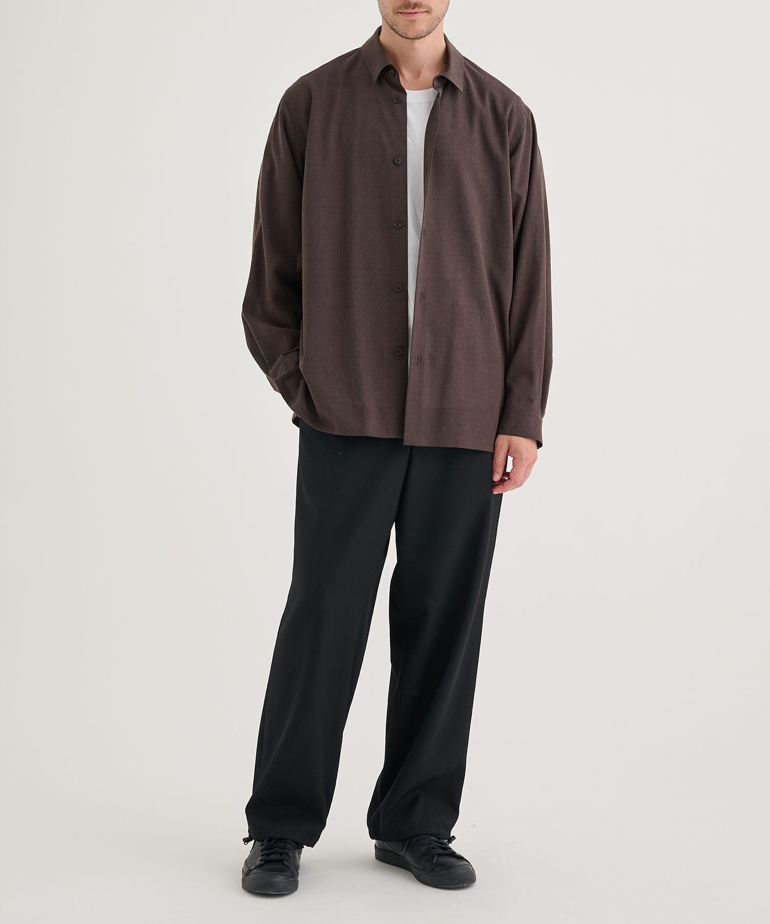 BACK SATIN UTILITY PANTS ATON