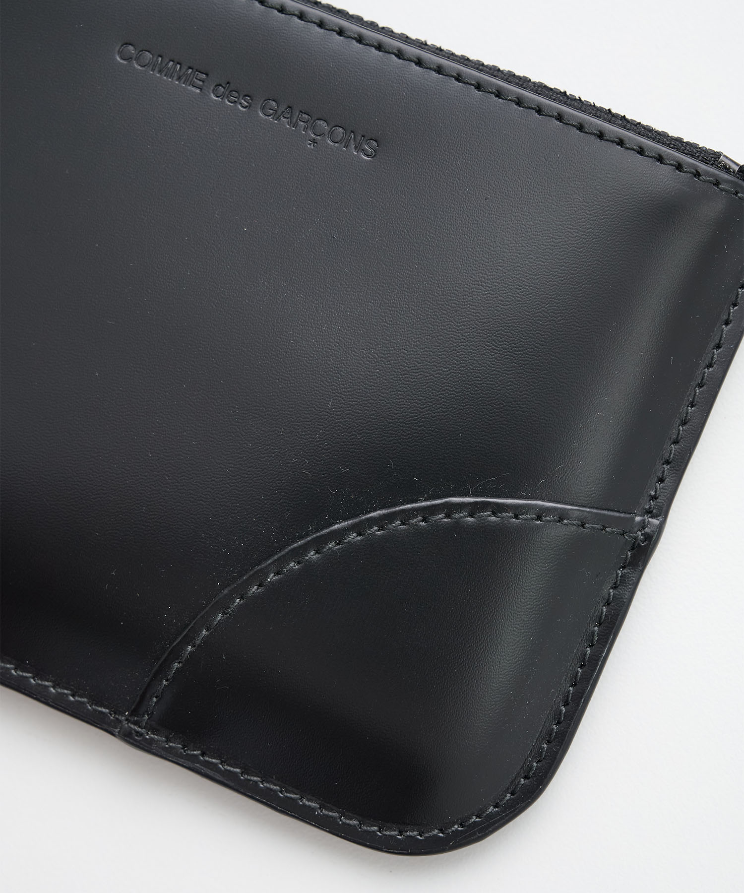 VERY BLACK LEATHER LINE E ZIP CASE Wallet Comme des Garcons