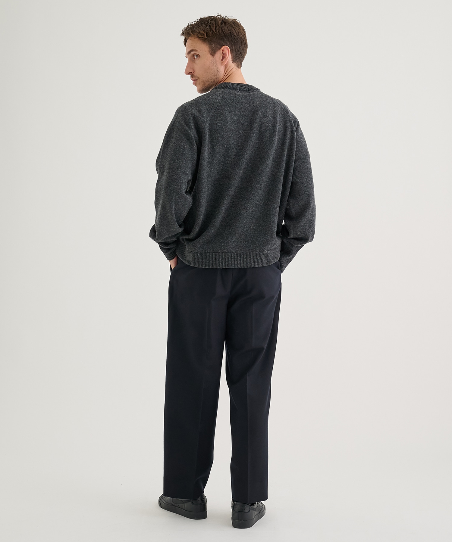 RERACS RAGLAN CREW NECK PULLOVER KNIT THE RERACS