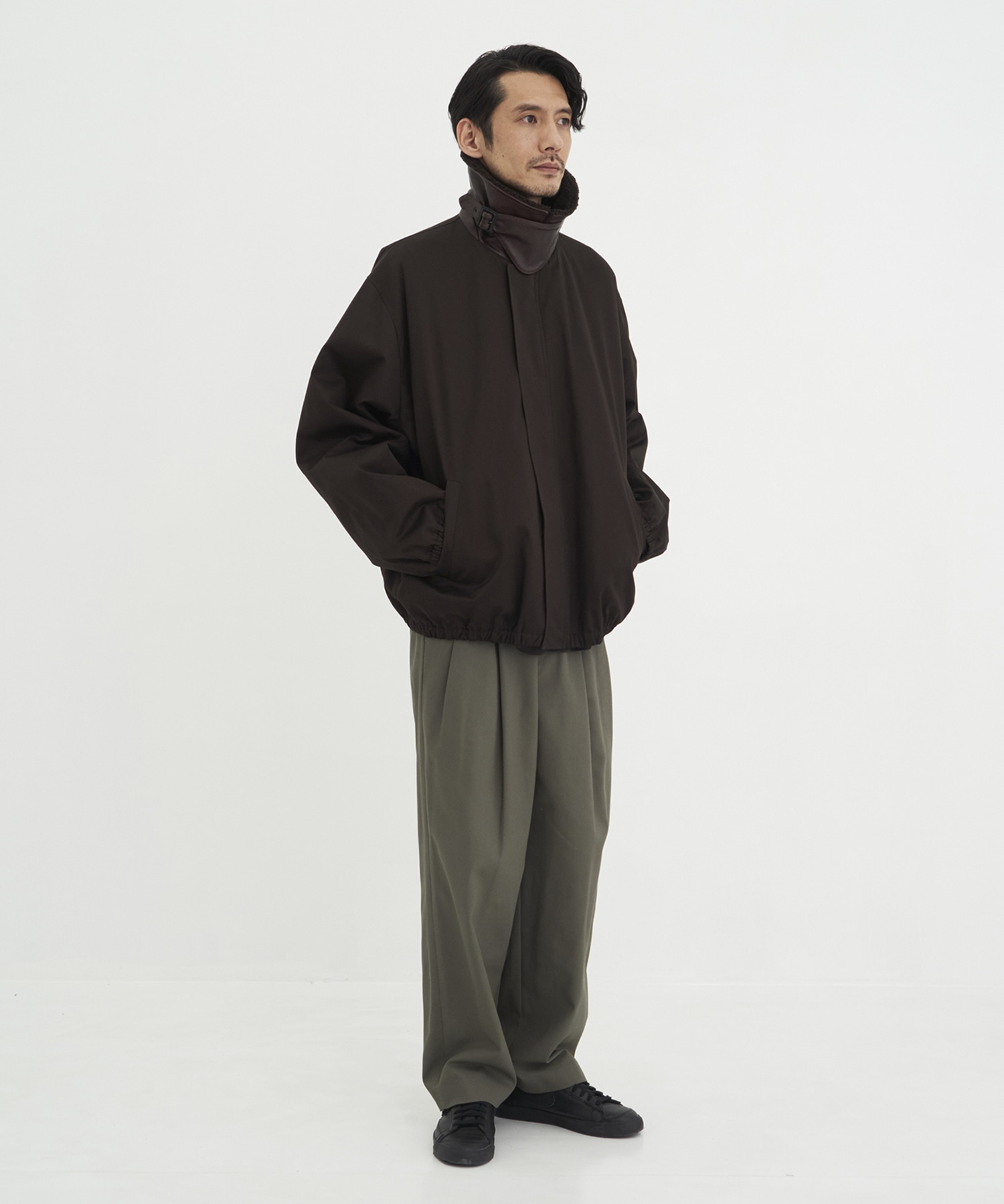 MOUTON COLLAR PADDED JACKET | SSSTEIN