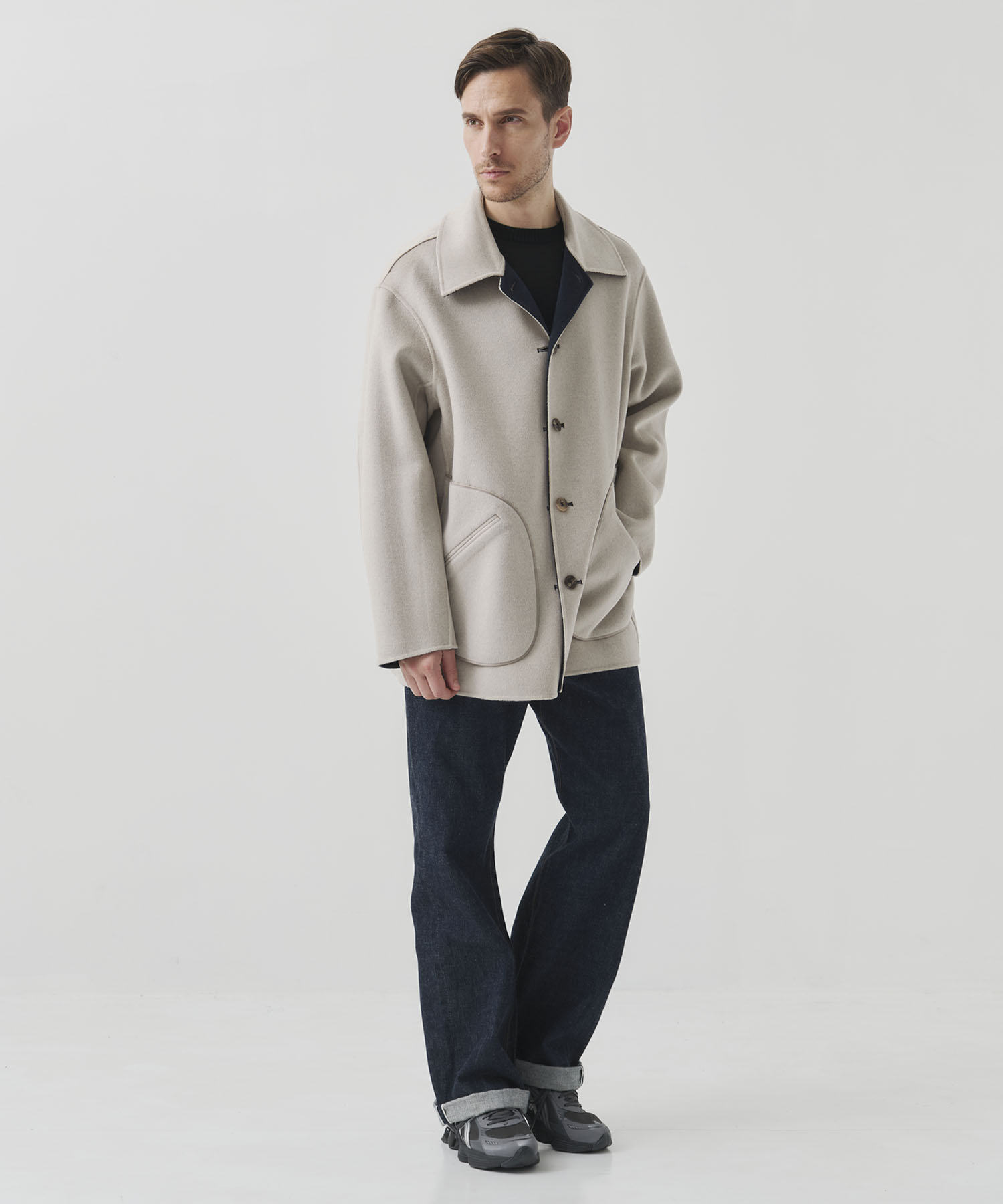 CASHMERE/SILK/WOOL SHORT COAT CASHMERE CASHMERE