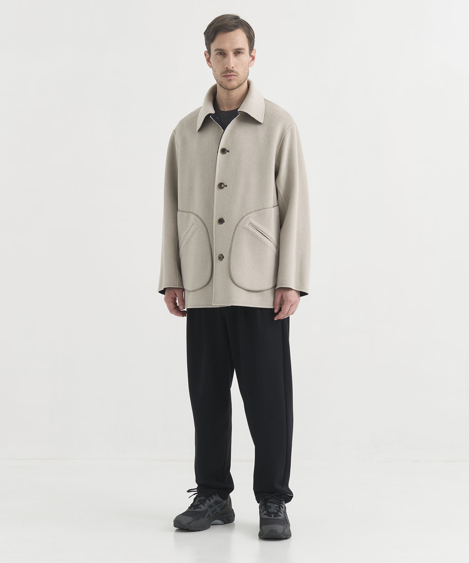 CASHMERE/SILK/WOOL SHORT COAT CASHMERE CASHMERE
