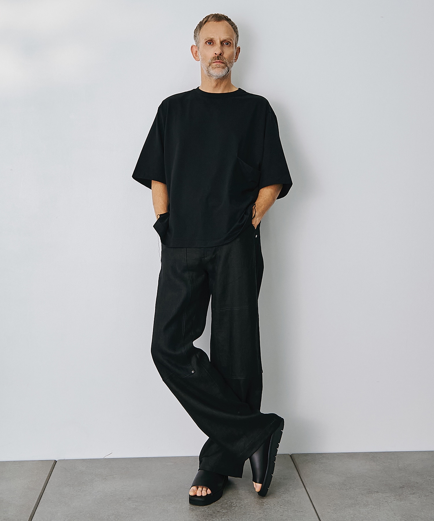 別注NEW CLASSIC WORK JEANS BLACK LINEN TANAKA