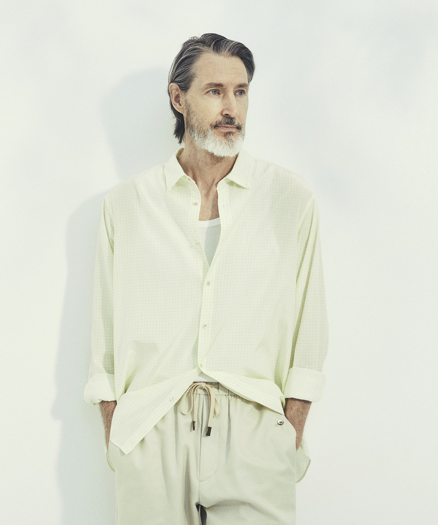 SILK α L/S Check Shirt SILK α