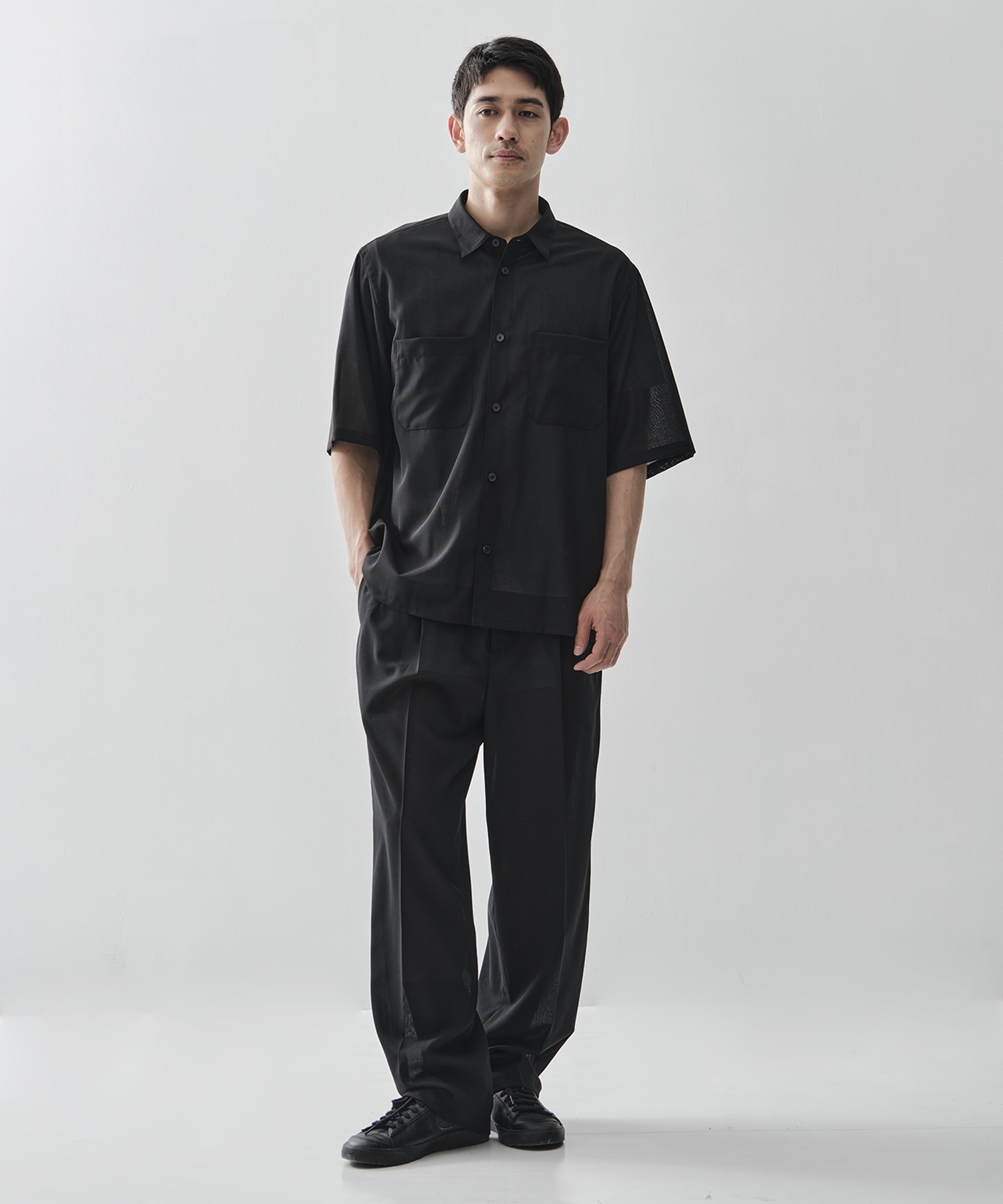 別注TWIST WOOL GAUZE SHORT SLEEVE SHIRT ATON