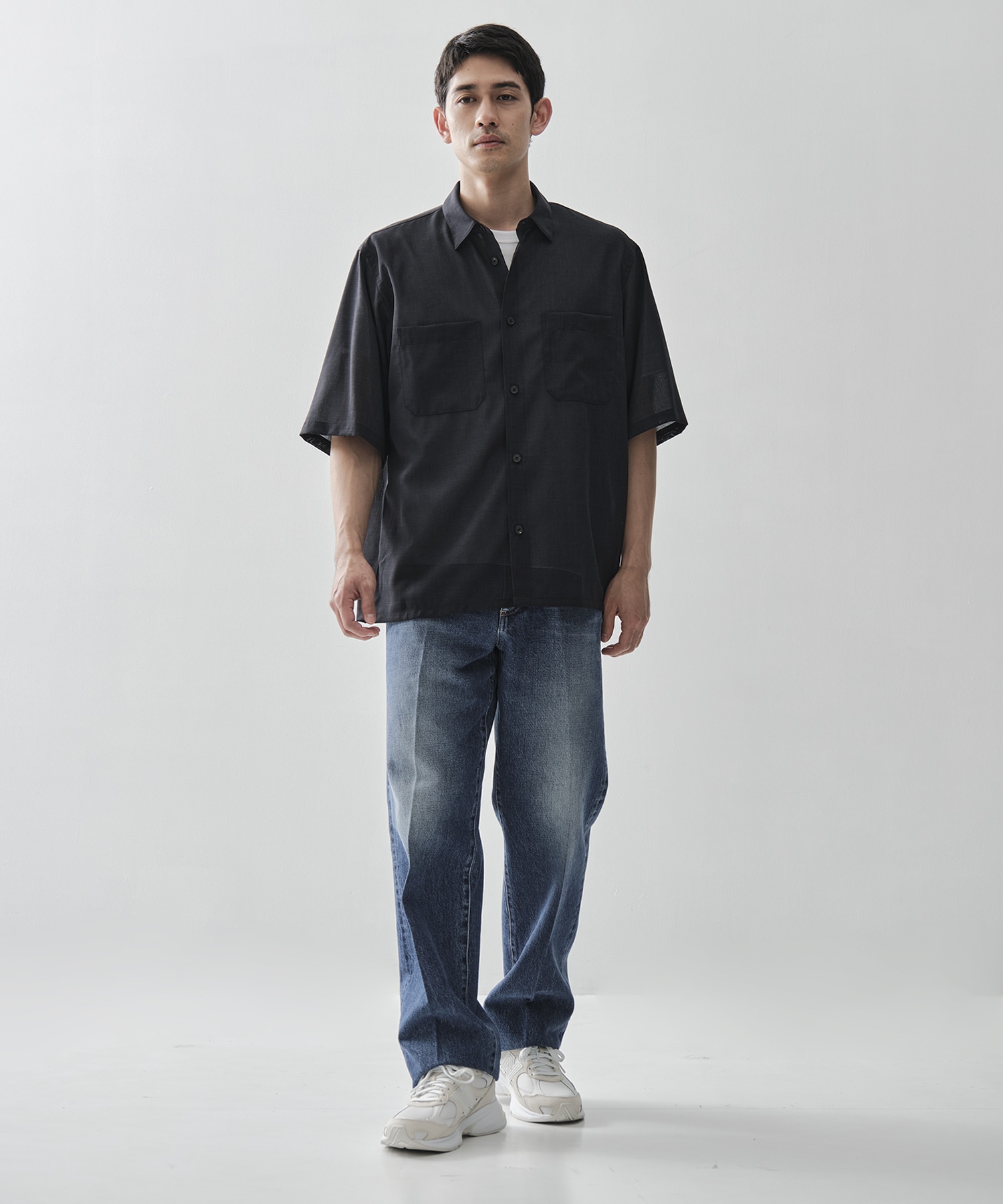 別注TWIST WOOL GAUZE SHORT SLEEVE SHIRT ATON