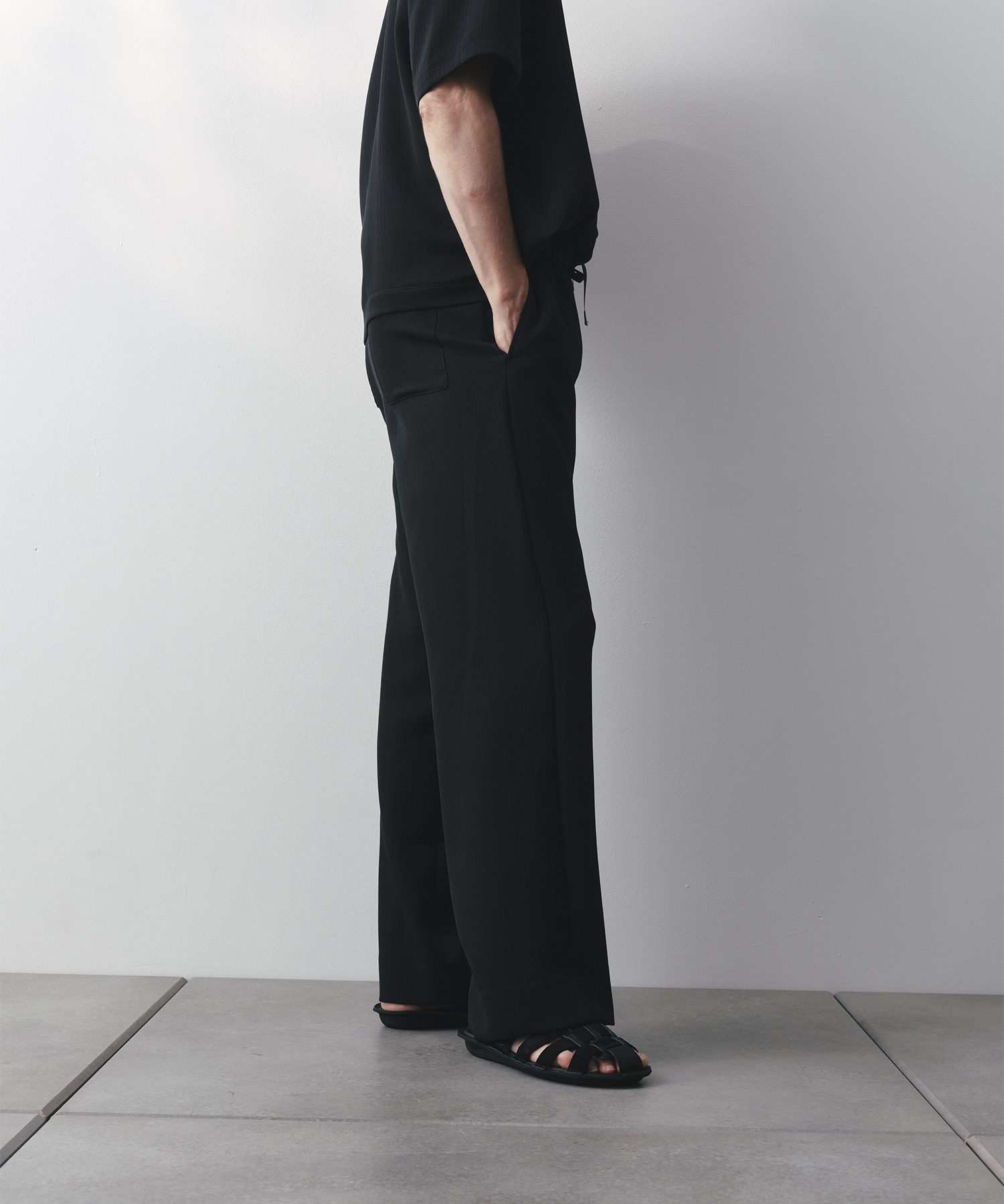 ASKYY TAILORED EASY SLACKS アスキー SILK α Pleats Summer Easy Pants | silk α
