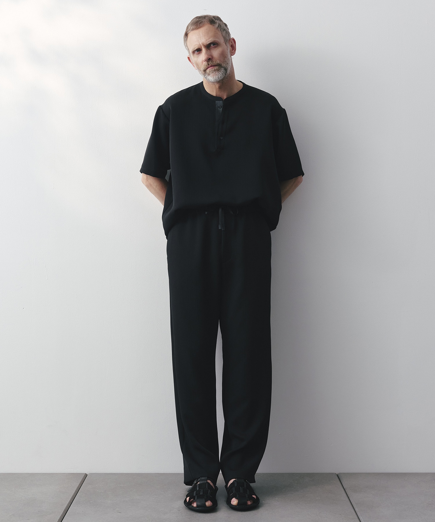 SILK α Pleats Summer Easy Pants SILK α