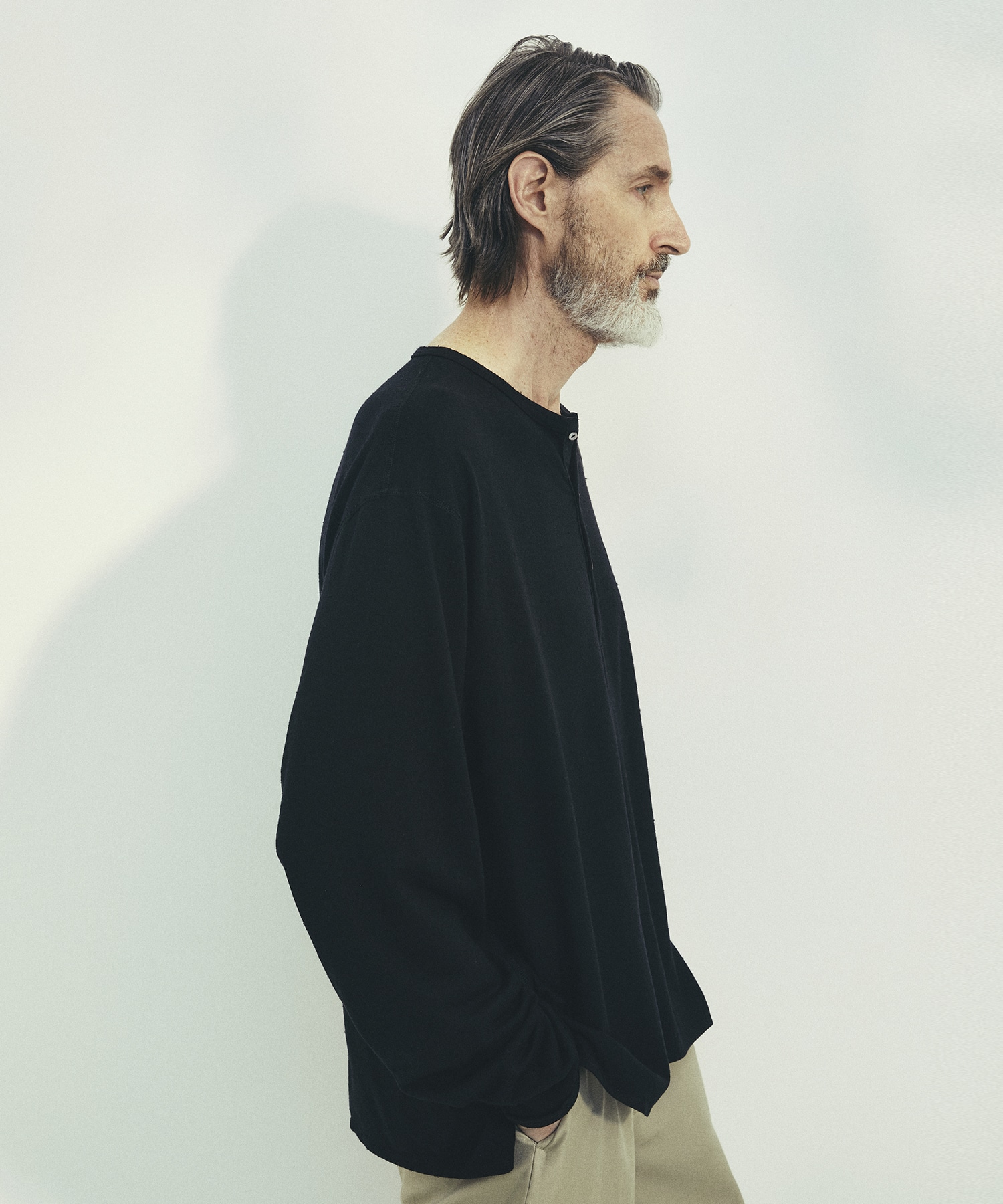 SILK α Henry Neck L/S Tee SILK α